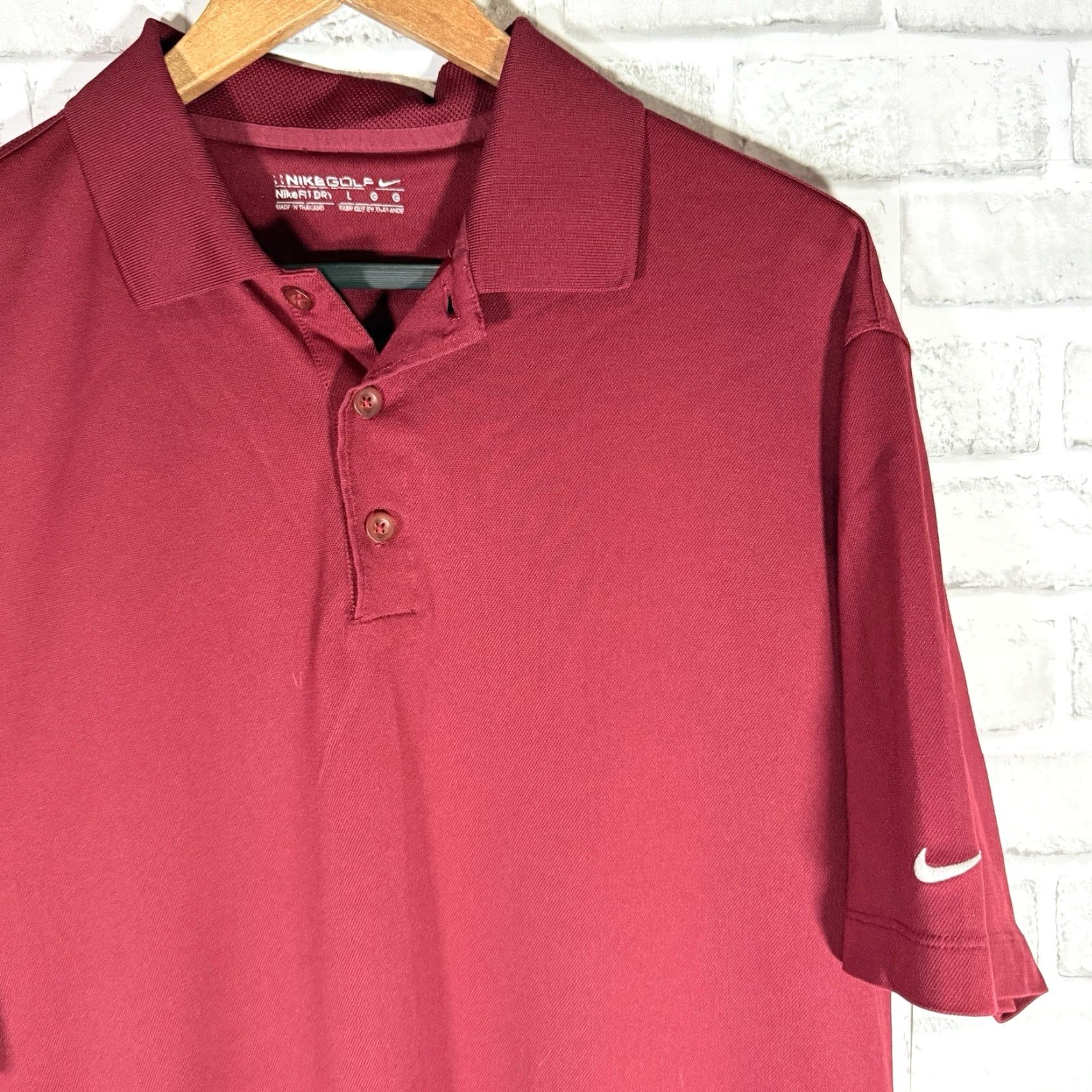 Nike NIKE GOLF Red Athletic Polo Shirt Adult Size L Performance Mens Size US L / EU 52-54 / 3 - 2 Thumbnail