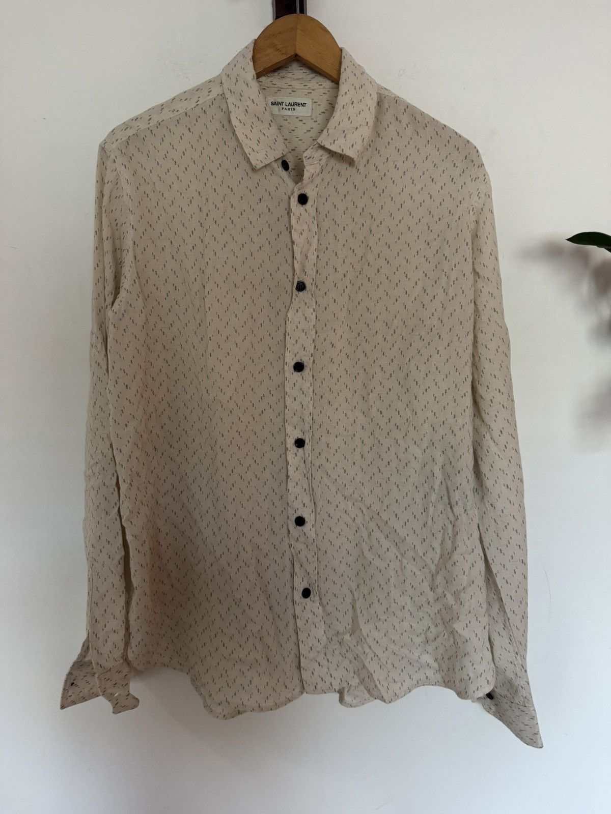 Saint Laurent Paris Viscose linen shirt Size US S / EU 44-46 / 1 - 1 Thumbnail