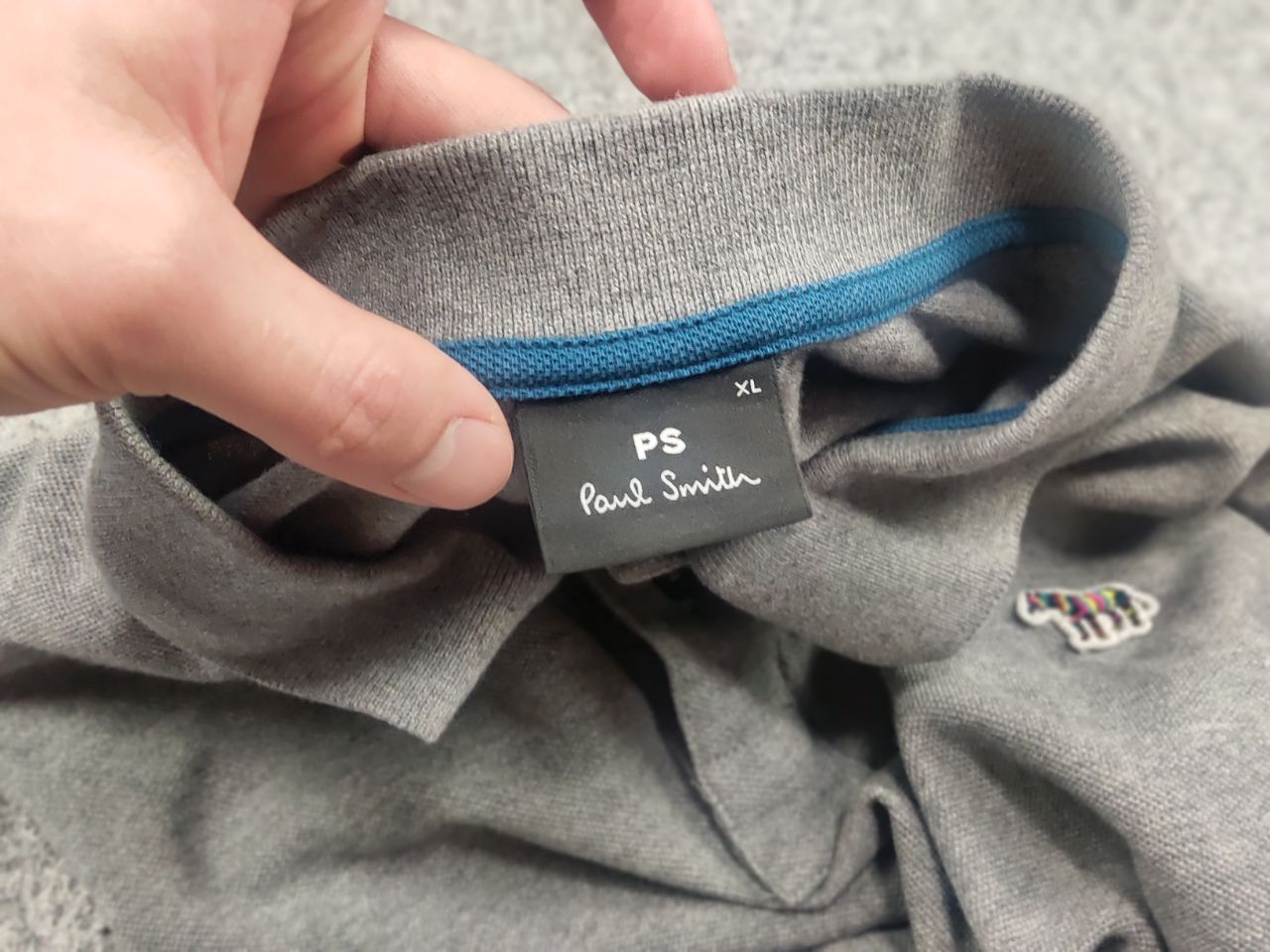 Paul Smith Paul Smith gray polo shirt long sleeves multi zebra logo Size US L / EU 52-54 / 3 - 12 Thumbnail