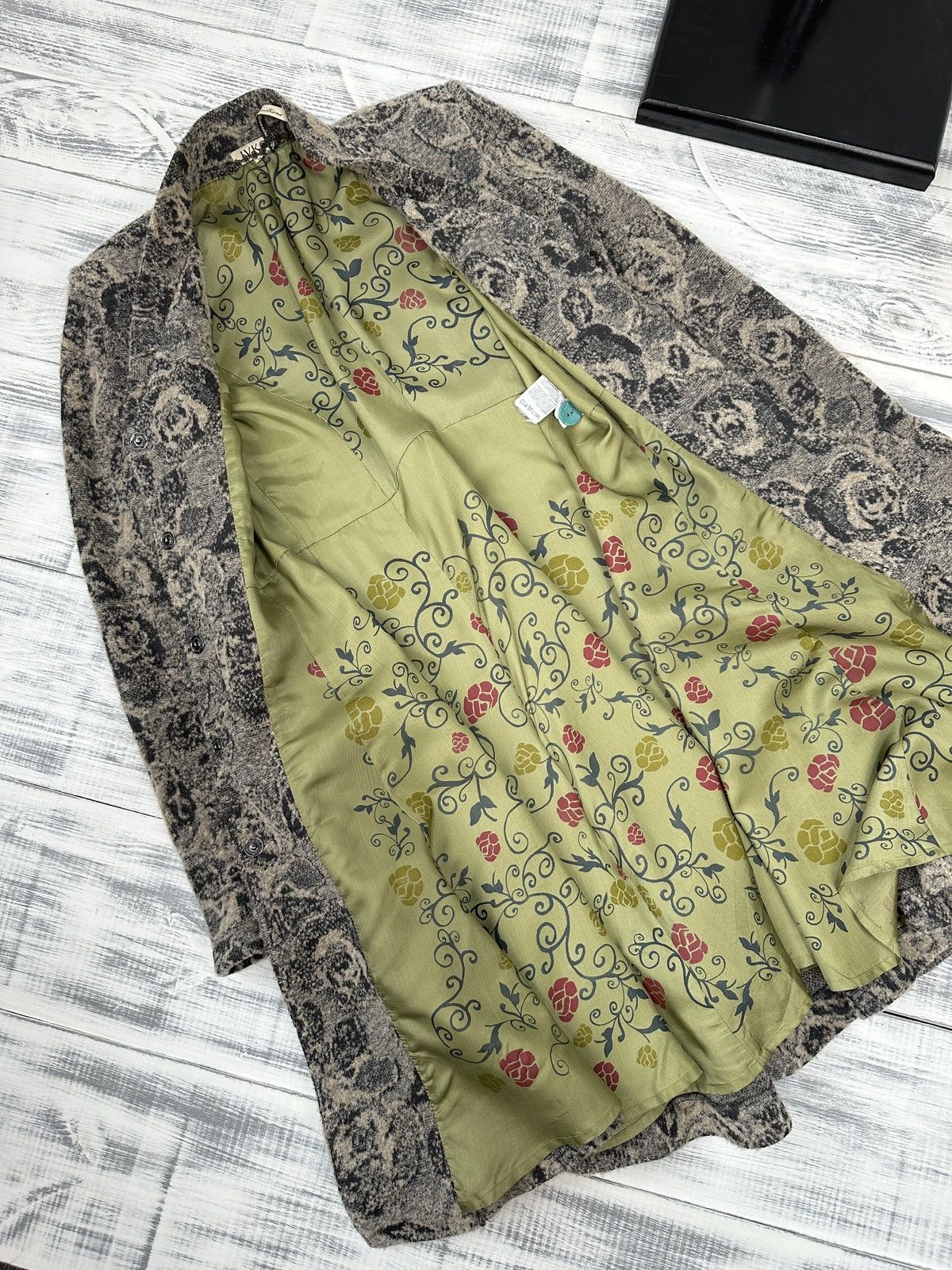 Other IVKO Coat Floral Structure Anthracite Long Jacket size 38 Size M / US 6-8 / IT 42-44 - 7 Thumbnail