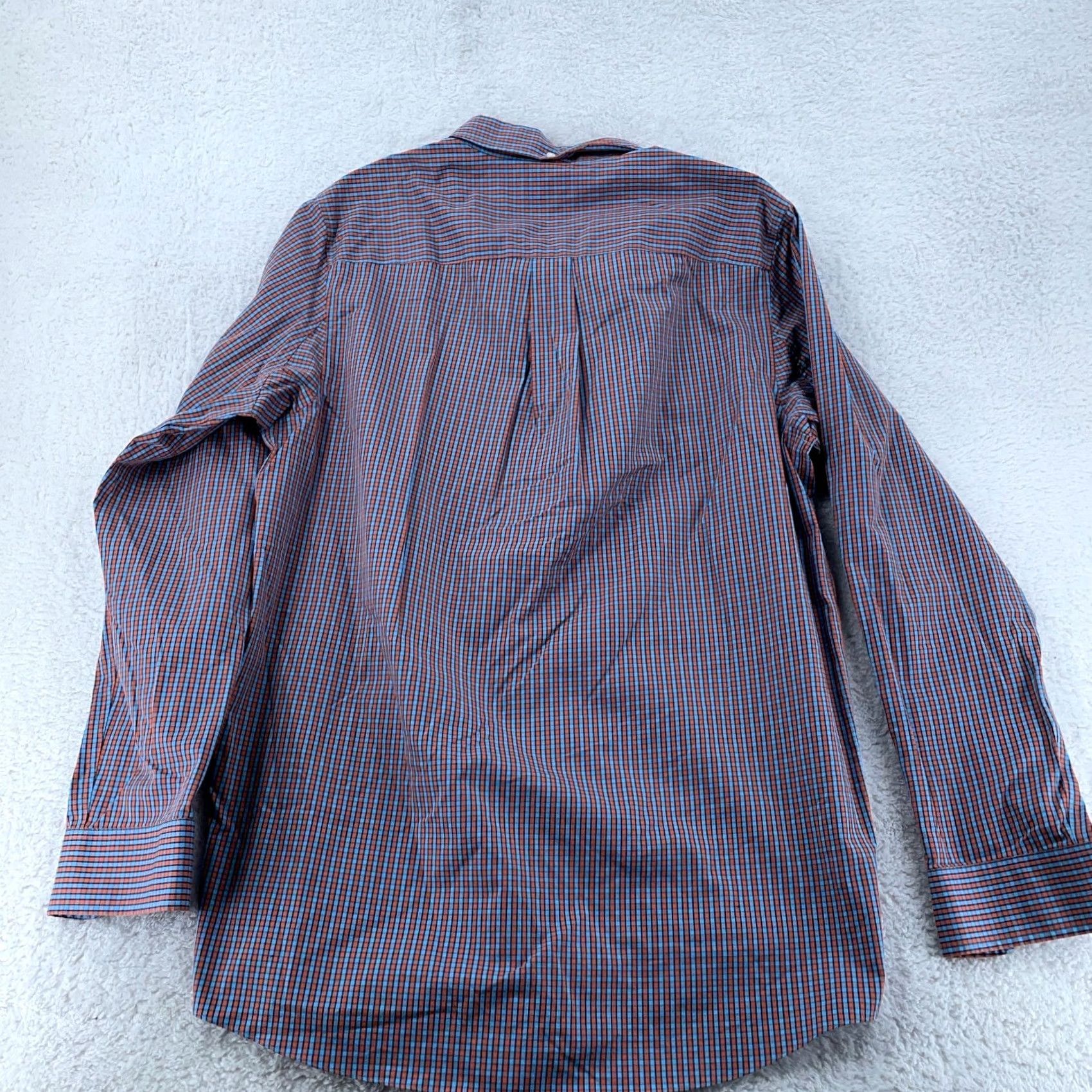 Vintage Duluth Trading Shirt Mens LT Blue Orange Plaid Slim Button Down Size US L / EU 52-54 / 3 - 4 Thumbnail