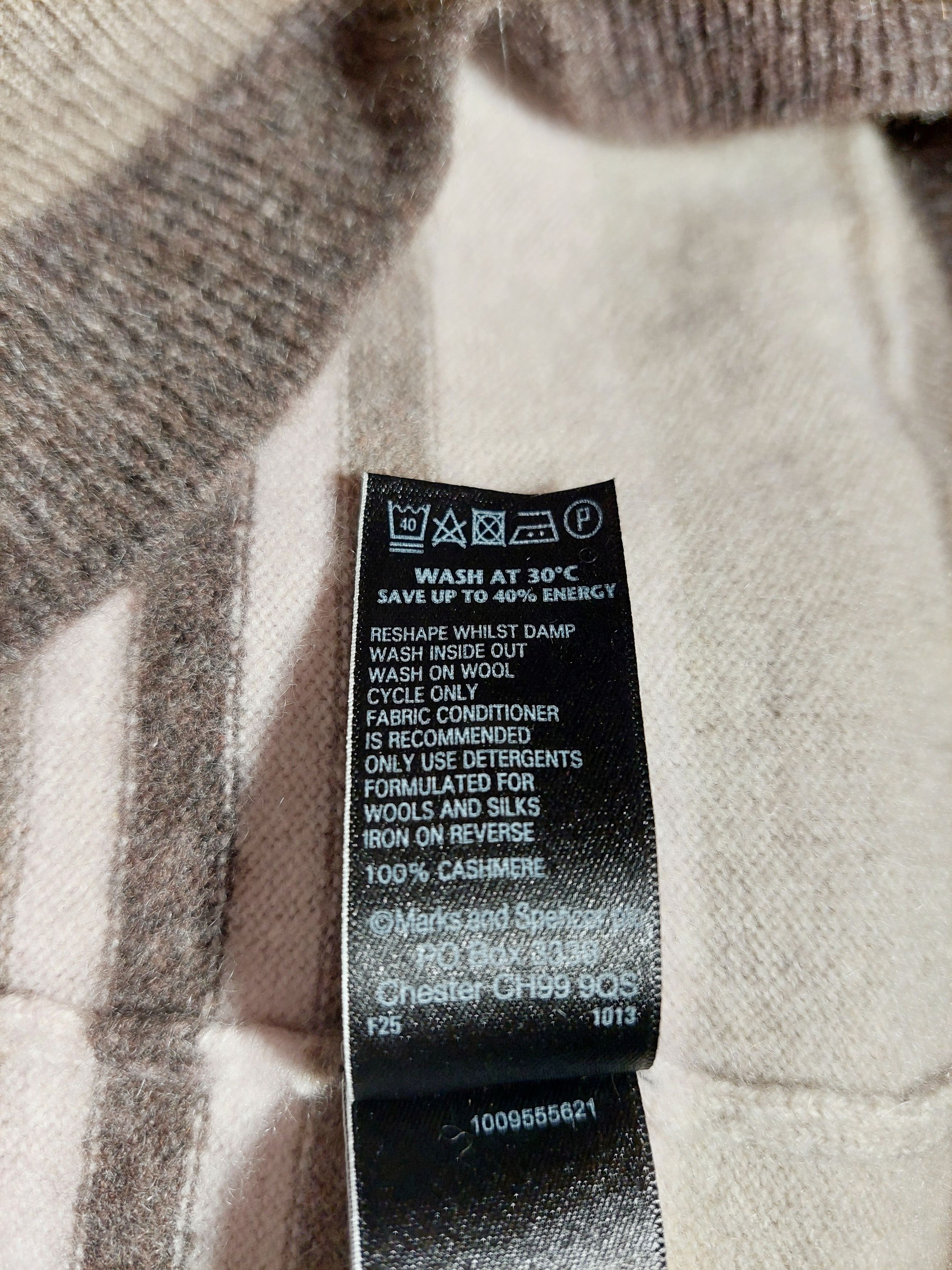 Marks & Spencer 100% cashmere sweater turtleneck jumper beige luxury soft Size M / US 6-8 / IT 42-44 - 5 Thumbnail