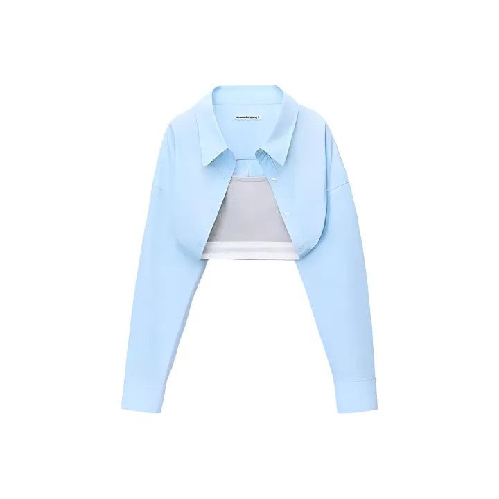 Alexander Wang Alexander Wang Cropped Long Sleeve Shirt 0079 Size XS / US 0-2 / IT 36-38 - 1 Thumbnail