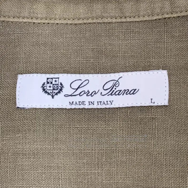 Loro Piana Loro Piana Brown Green Linen Collar Single Breasted Long S Size US L / EU 52-54 / 3 - 5 Thumbnail