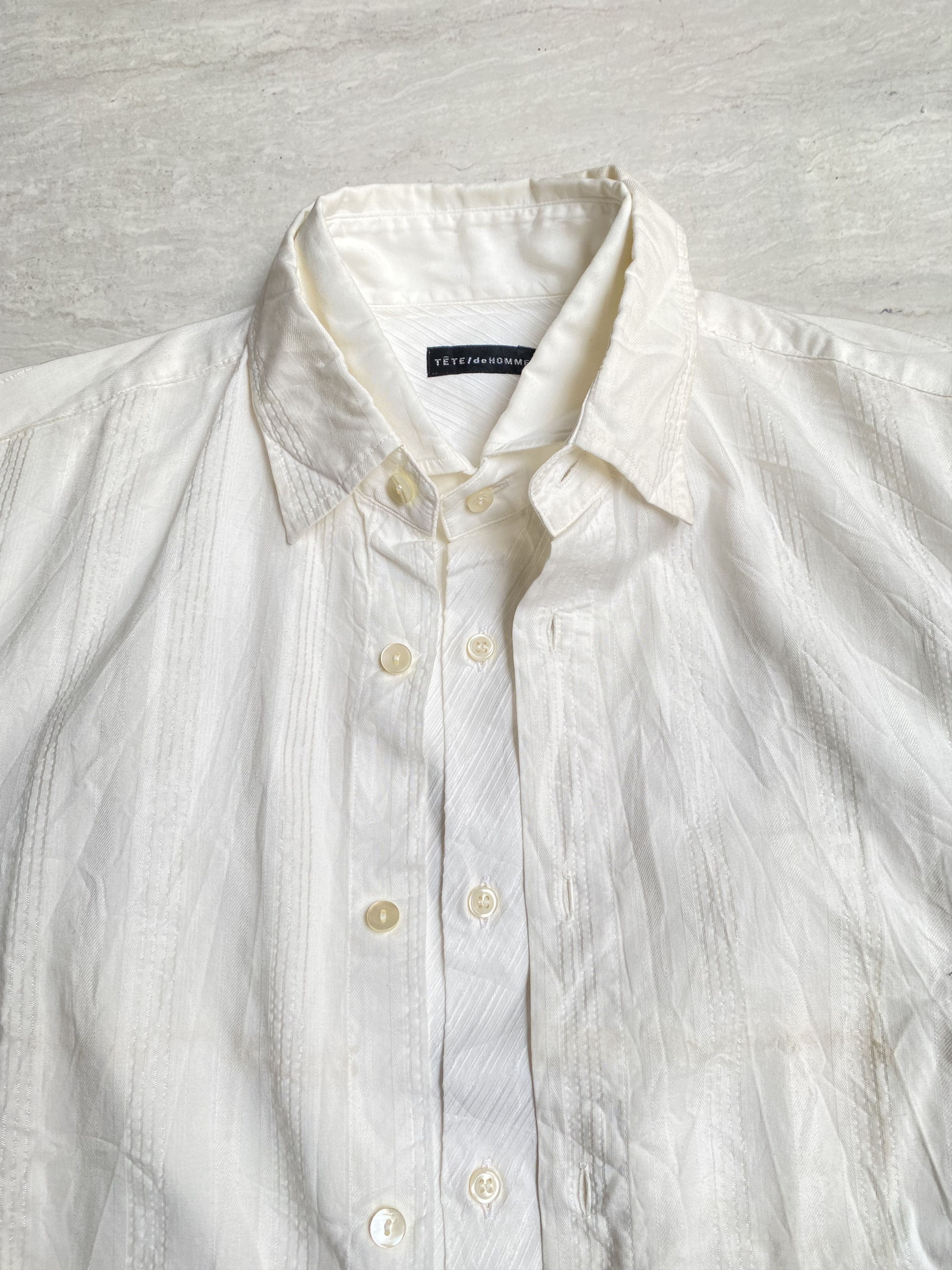 Issey Miyake TETE HOMME White Shirt Size US L / EU 52-54 / 3 - 9 Thumbnail