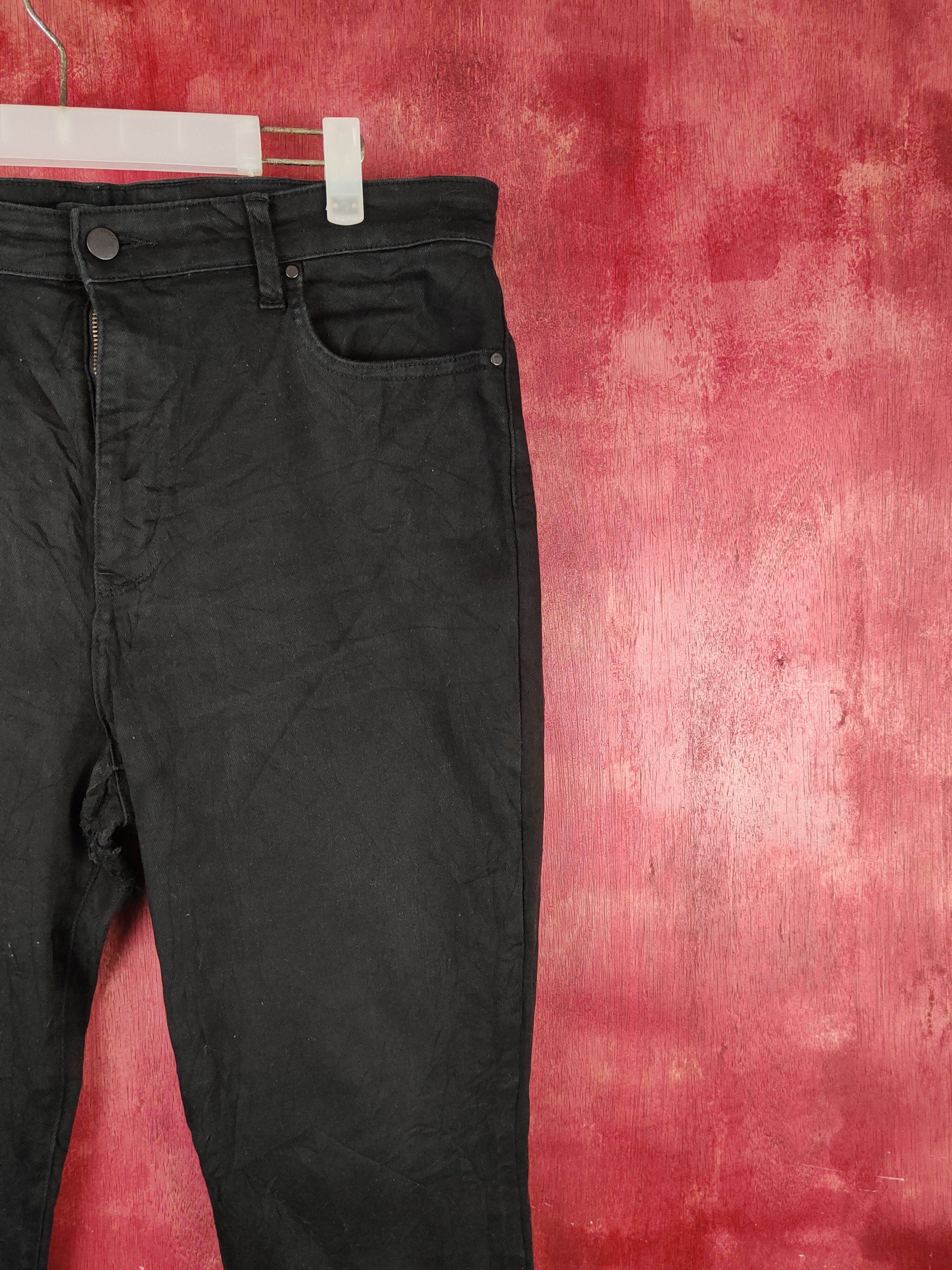 Japanese Brand Uniqlo Black Multipocket Skinny Jeans #S1429 Size US 34 / EU 50 - 8 Thumbnail