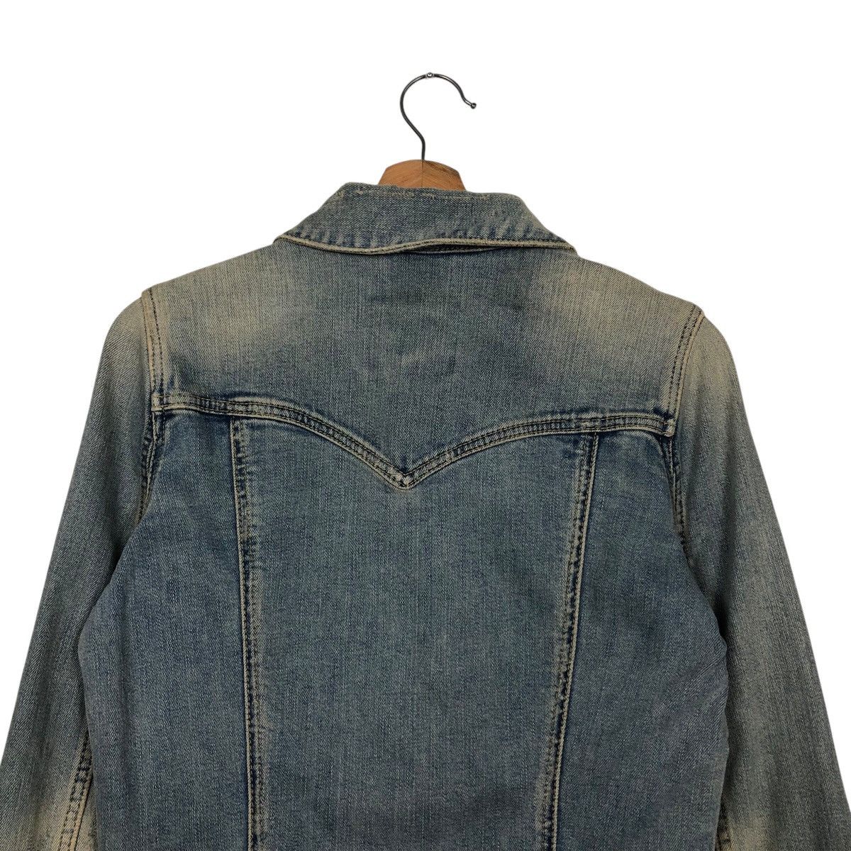 Abercrombie & Fitch 📌Cropped Denim Biker Jacket Abrecrombie Issey Miyake Size M / US 6-8 / IT 42-44 - 10 Thumbnail