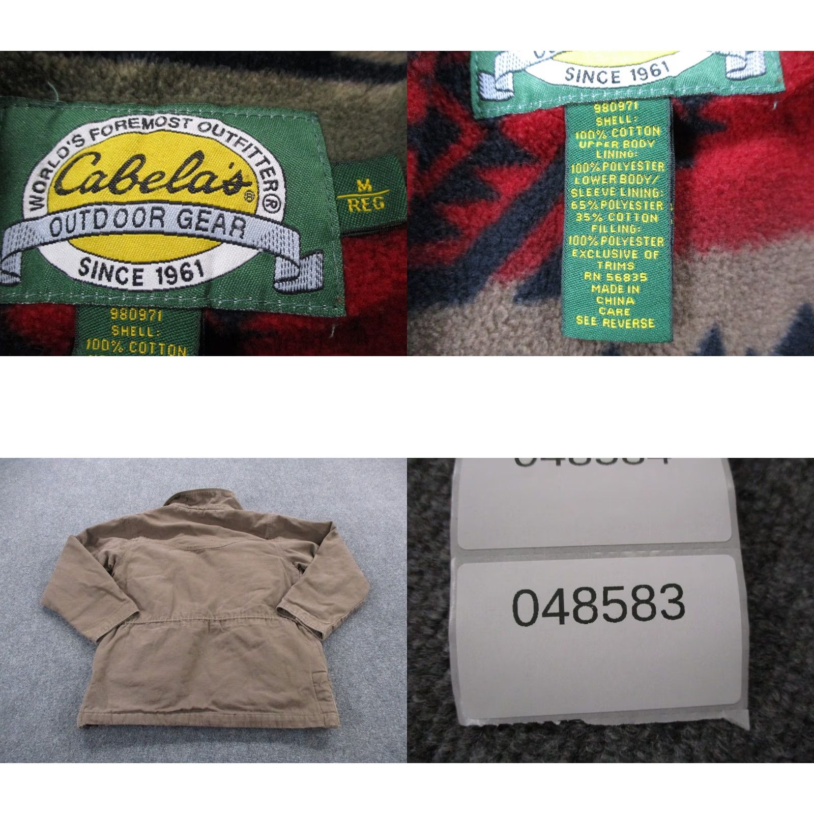 Vintage Cabela's Jacket Mens M Aztec Lined Fleece Hunting Outdoors Hiking Southwestern Size US M / EU 48-50 / 2 - 8 Thumbnail