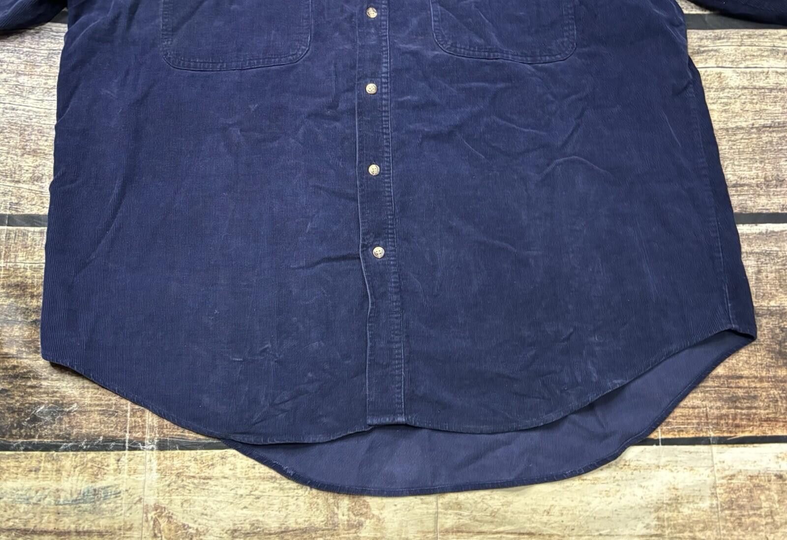 Northwest Territory VTG Northwest Territory Shirt Mens 2XL Corduroy Blue Cotton Size US XXL / EU 58 / 5 - 6 Thumbnail