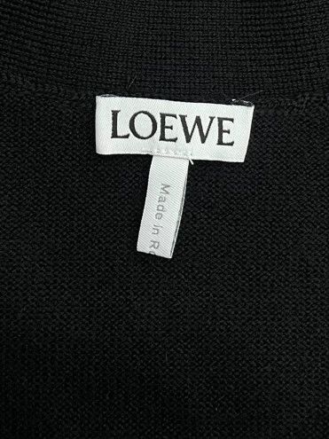 Loewe LOEWE Black embroidered blue logo wool knit sweater Size M / US 6-8 / IT 42-44 - 5 Thumbnail
