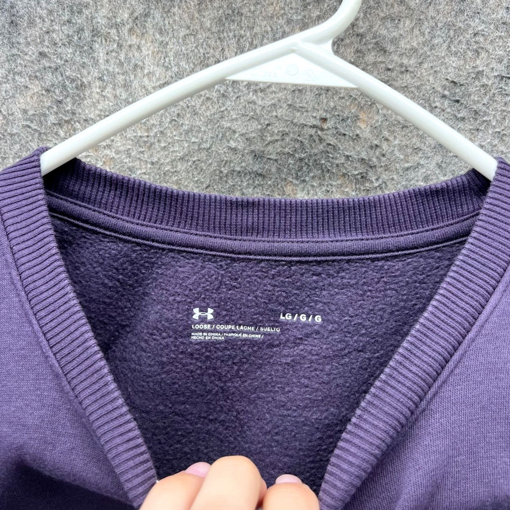 Under Armour Under Armour Pullover Sweatshirt Mens Large Purple Crewneck Fleece Logo Pocket Sweatshirt All Seasons Fall Winter Spring Summer Regular Mens Size US L / EU 52-54 / 3 - 3 Thumbnail