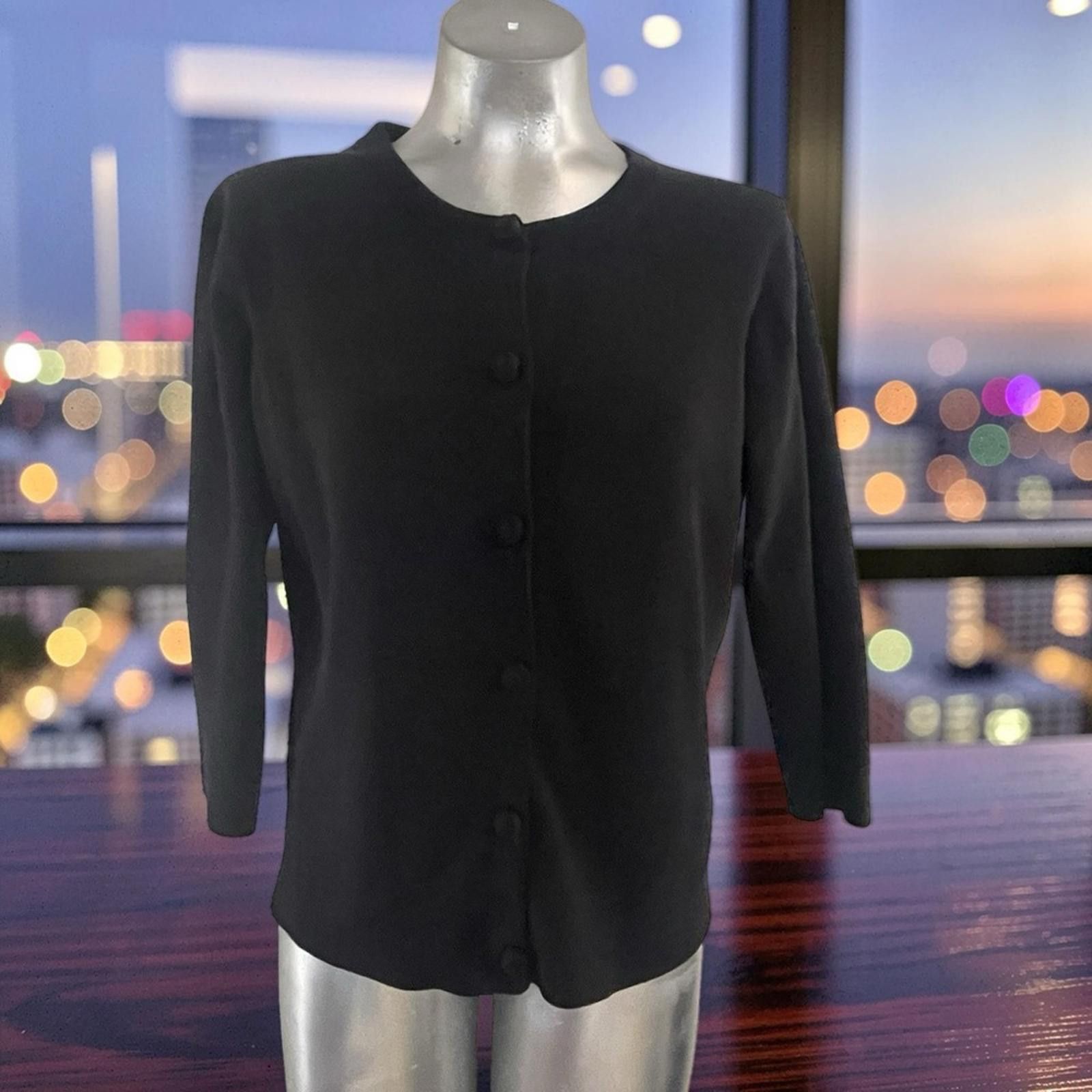 Grateful Dead A very elegant Grace Elements Black Knit Sweater in size L Size L / US 10 / IT 46 - 1 Thumbnail