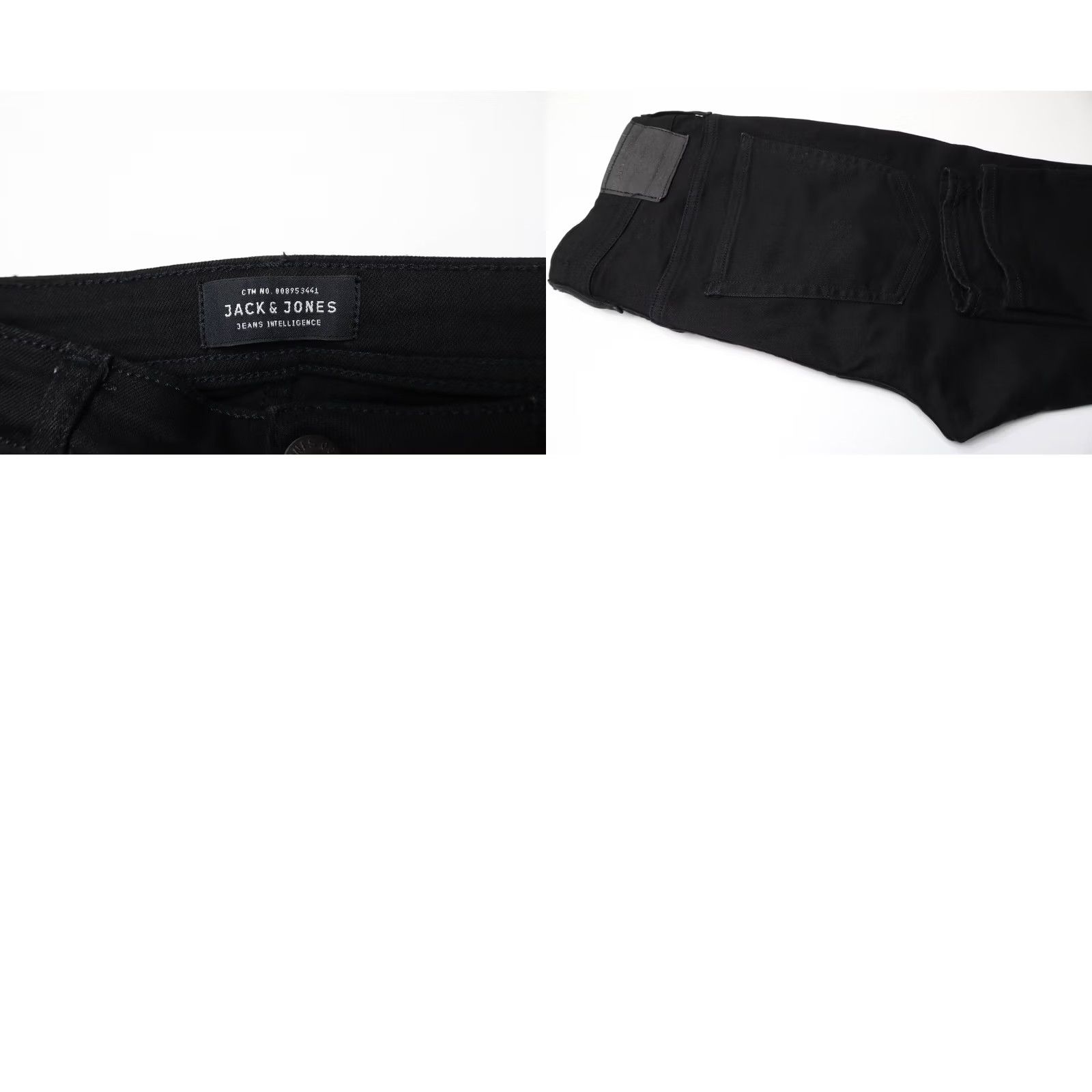 Jack & Jones JACK & JONES Skinny Fit/Liam Jeans Men's W32/L32 Black Denim Zip Fly Stretched Size US 32 / EU 48 - 8 Thumbnail
