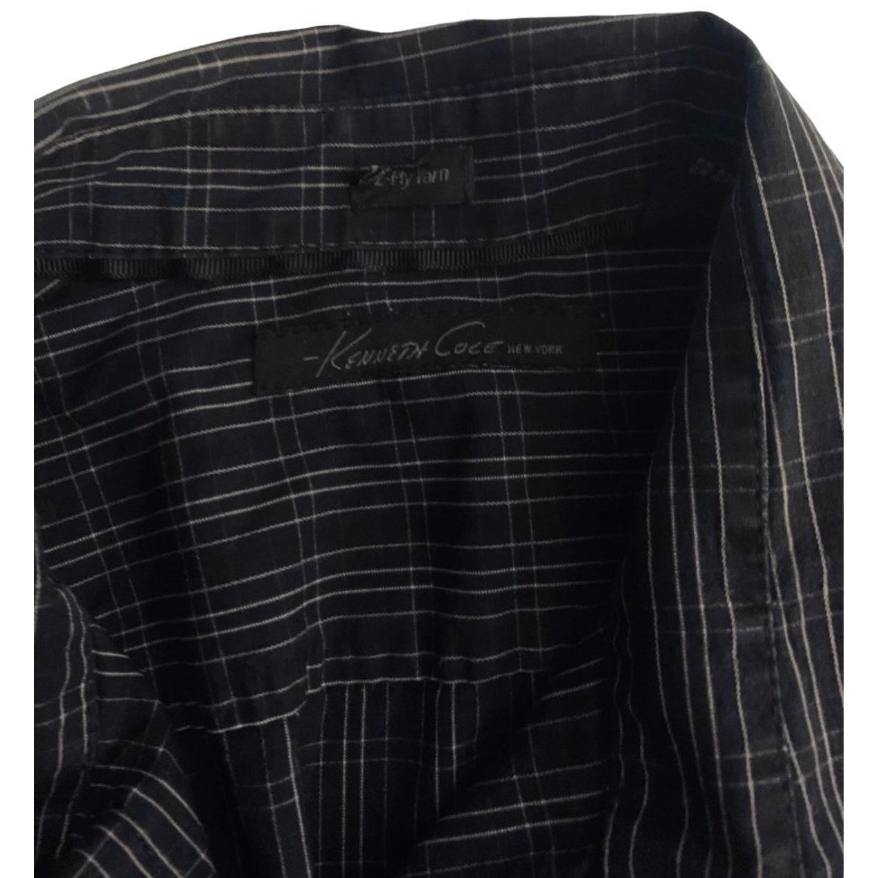 Kenneth Cole Kenneth Cole New York Dress Shirt Long Sleeve - Black & Gray Size US M / EU 48-50 / 2 - 3 Thumbnail