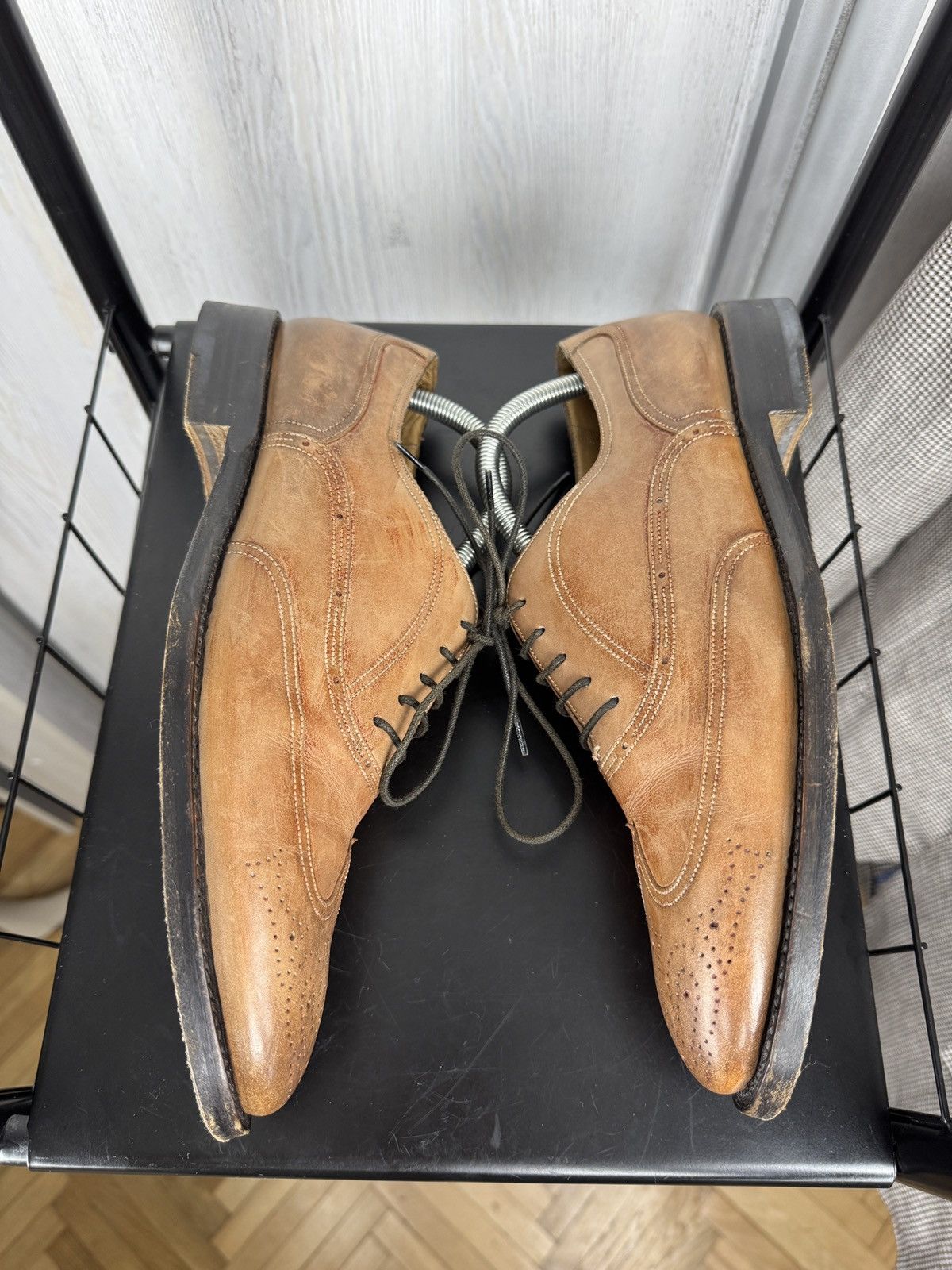 Bally Bally Brown Beige formsl oxford derby leather shoes us 8.5 Size US 8.5 / EU 41-42 - 10 Thumbnail