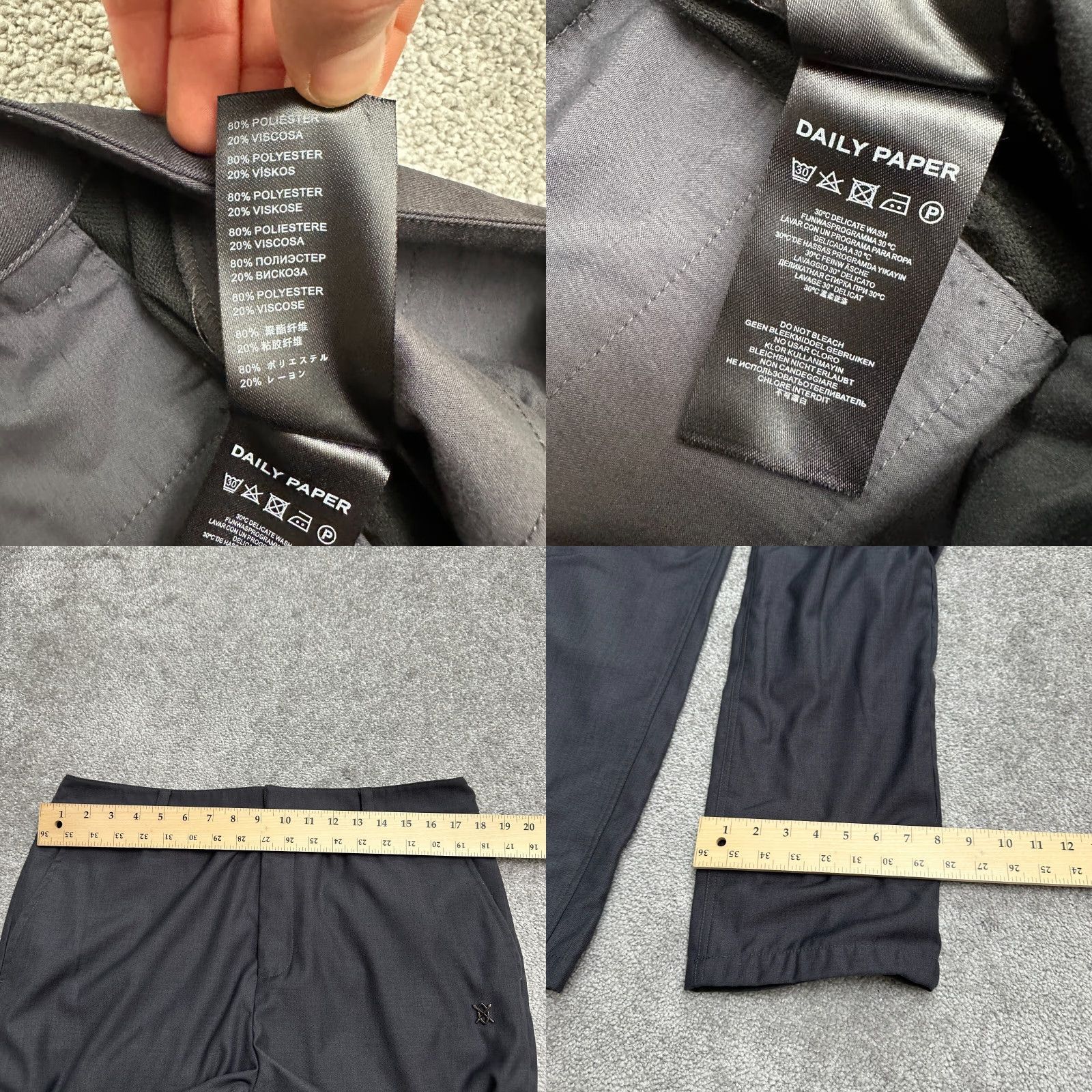 Daily Paper Daily Paper Dress Pants Men Large 36x32 Gray Regular Size US 33 - 9 Thumbnail