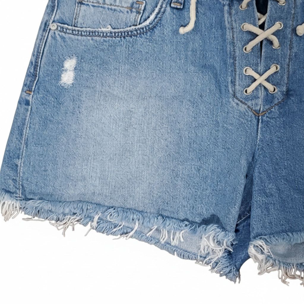 Mavi Mavi Size 29/9 Jean Shorts Denim Cut Off Tie Fly Cotton Blue Size 30" / US 8 / IT 44 - 5 Thumbnail