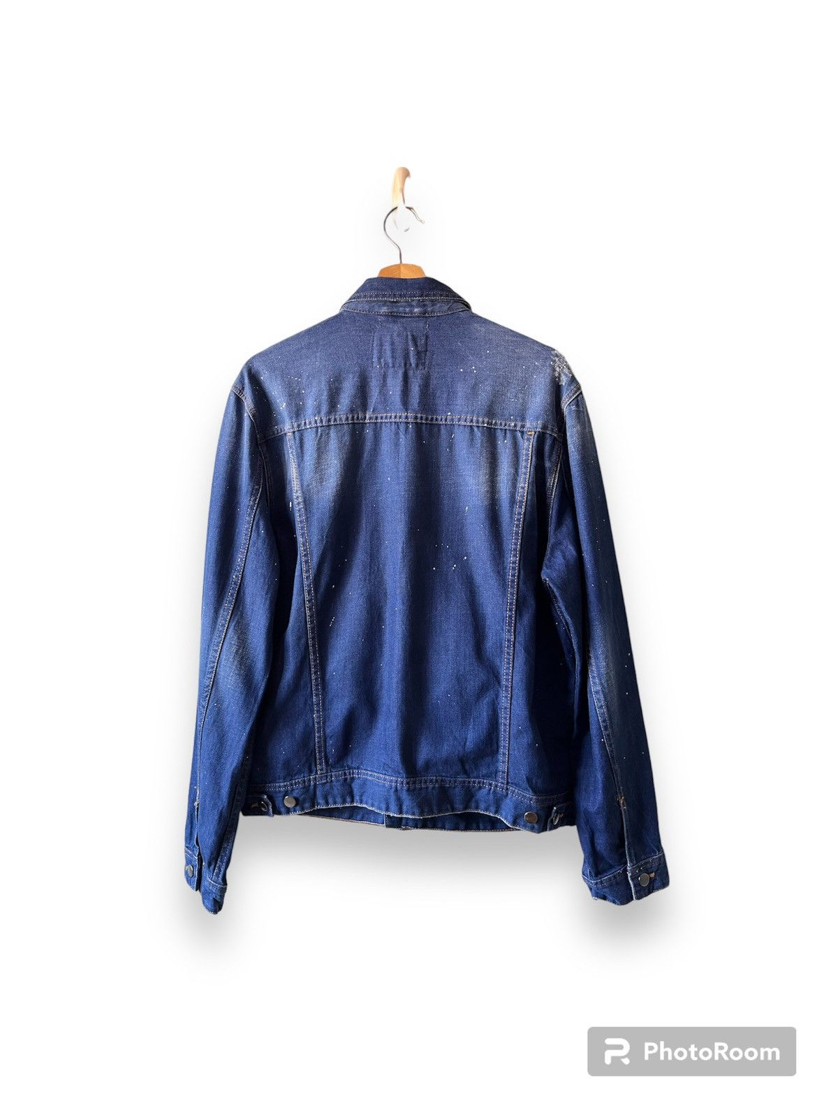 Designer × Guess Guess Jeans Denim Rex Jacket Distressed Paint Splatter Size US L / EU 52-54 / 3 - 3 Thumbnail
