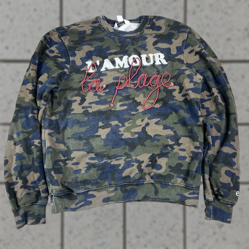 Eleven Paris Eleven Paris Sweatshirt Crewneck Camo Multicolor L’amour La Plage Size S Small Mens Pullover Regular Crewneck Fading Pre owned Size US S / EU 44-46 / 1 - 1 Thumbnail