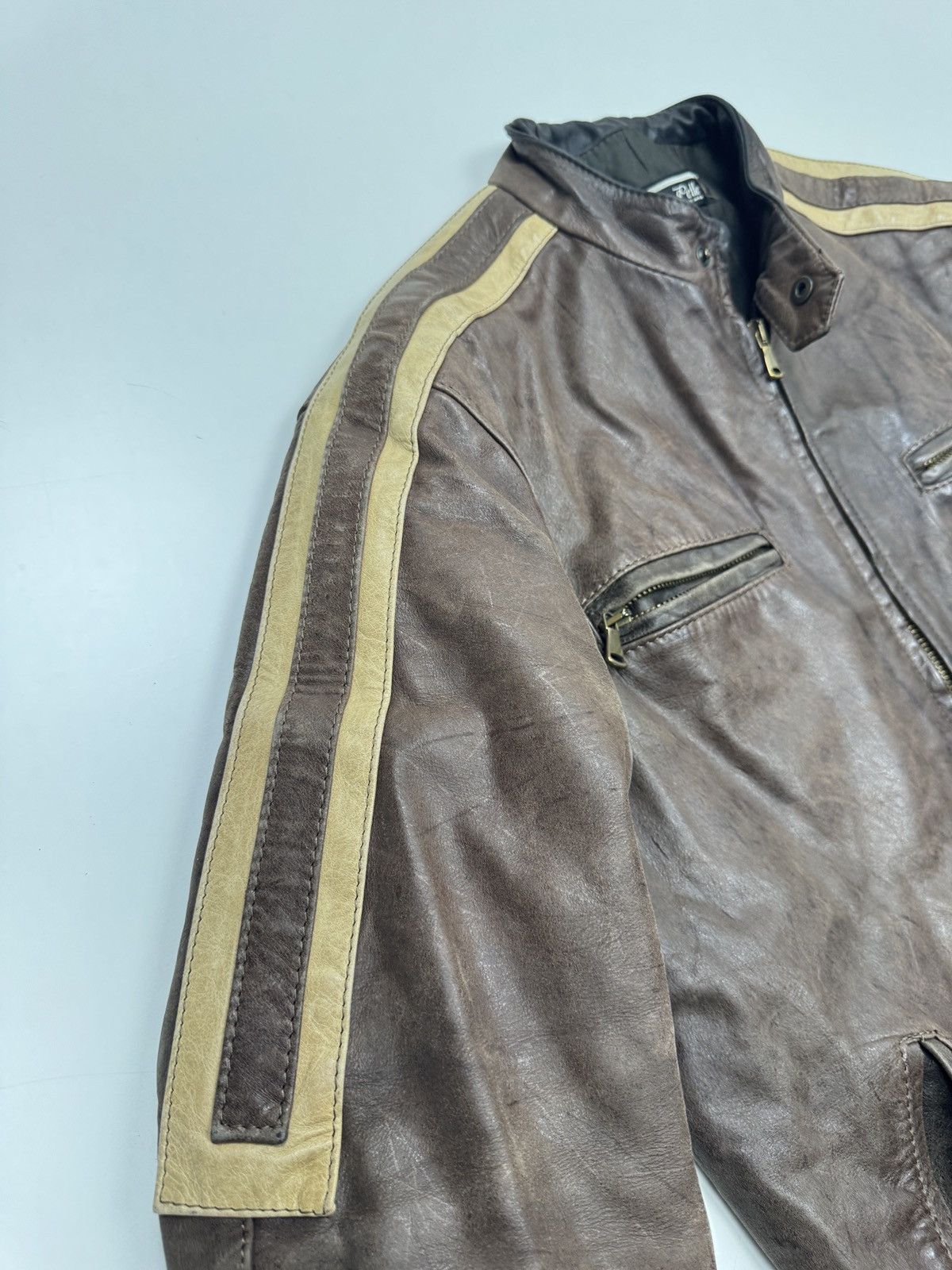 Vera Pelle Vintage biker jacket for men Size US S / EU 44-46 / 1 - 7 Thumbnail