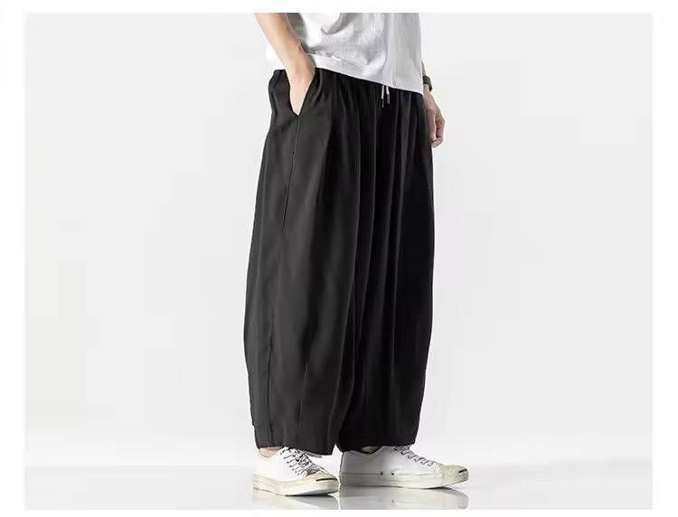 Japanese Brand × Vintage monochrome casual wide leg pants Size US 36 / EU 52 - 2 Thumbnail