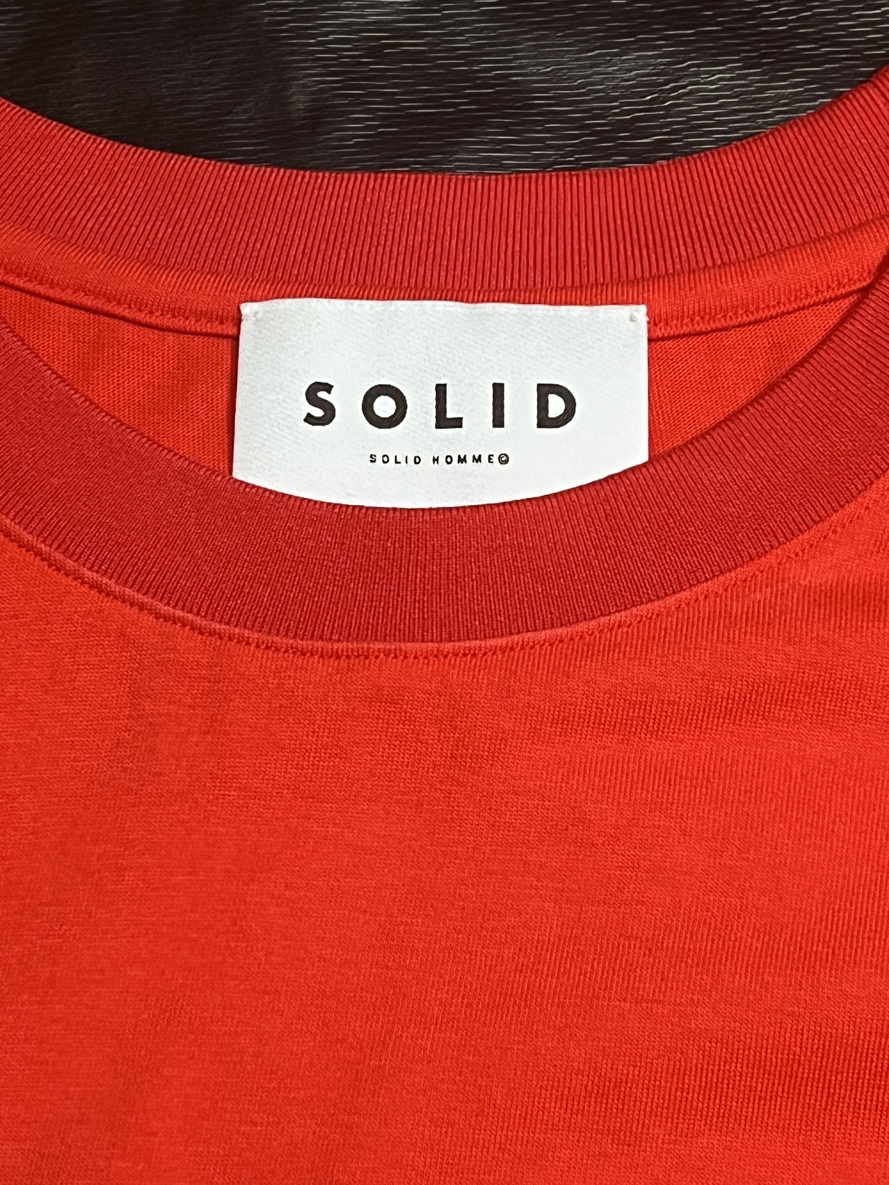 Solid Homme Soild Homme - 20ss Red Long Sleeve backlogos Size US L / EU 52-54 / 3 - 4 Thumbnail