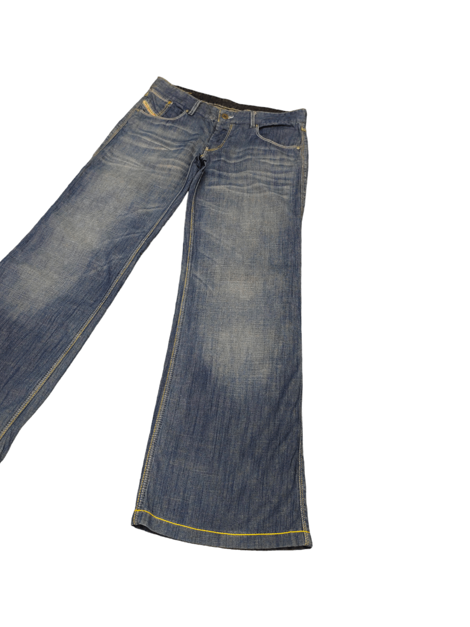 Diesel Flare Baggy Jeans Diesel D Logo Carpenter Boot Cut Low Rise Size US 29 - 11 Thumbnail