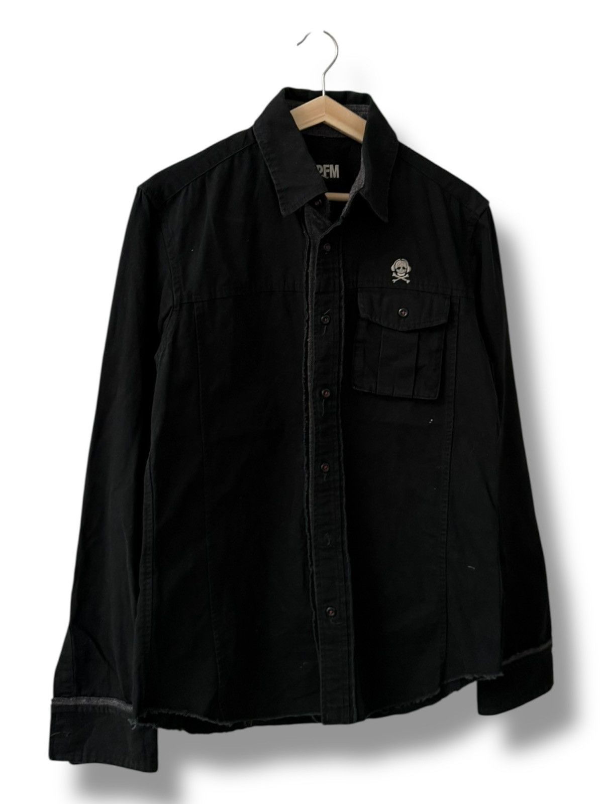 PPFM PPFM SKULL SINGLE POCKET JAPANESE BRAND SHIRT BUTTONS UP Size US L / EU 52-54 / 3 - 5 Thumbnail