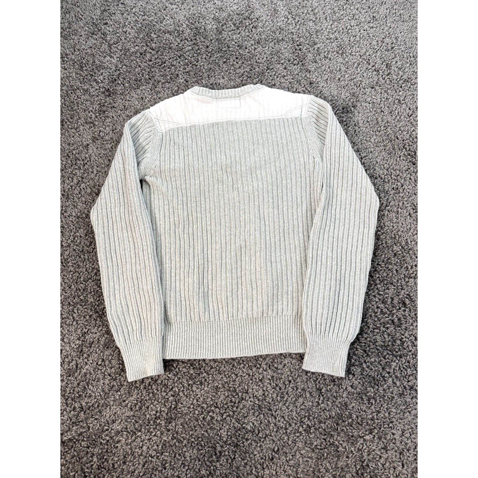 Nautica VINTAGE Nautica Commando Sweater Mens Small Gray 100% Cotton Patches Crew Neck Size US S / EU 44-46 / 1 - 5 Thumbnail