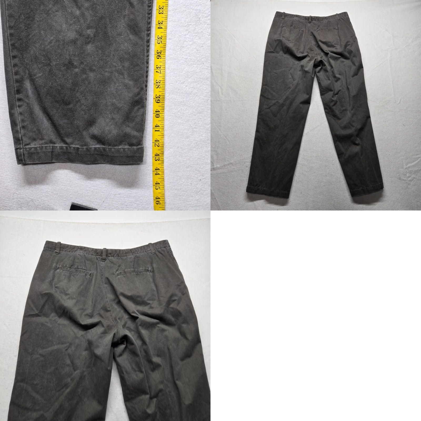 Lee Lee Khakis Chino Pants Gray Classic Fit Adult Men Size 38 x 32 Casual Cotton Spandex Straight Front Vintage No N/A Size US 38 / EU 54 - 8 Thumbnail