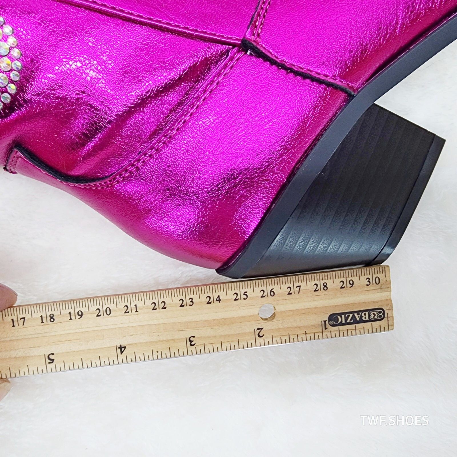 Other Razzle Metallic Pink Fuchsia Country Western Cowgirl Knee Bo Size US 6.5 / IT 36.5 - 3 Thumbnail