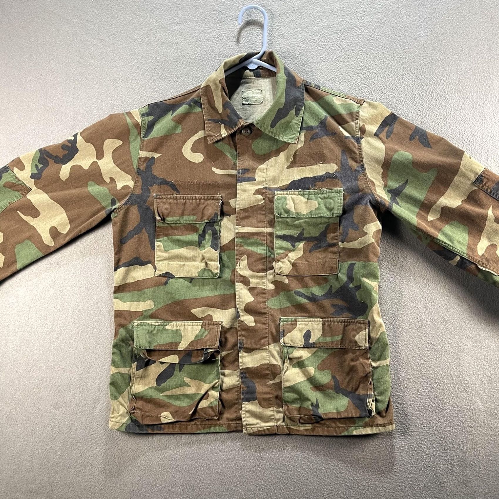 Propper VINTAGE US Army BDU Jacket Mens Medium Woodland Camo Military Combat 90s Ripstop Size US M / EU 48-50 / 2 - 3 Thumbnail