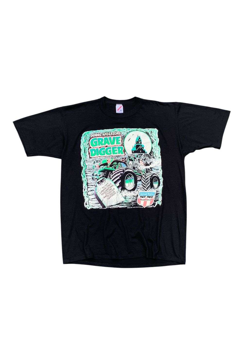 Vintage 1992 Dennis Anderson Grave Digger vintage tee single stitch. Size US L / EU 52-54 / 3 - 1 Thumbnail