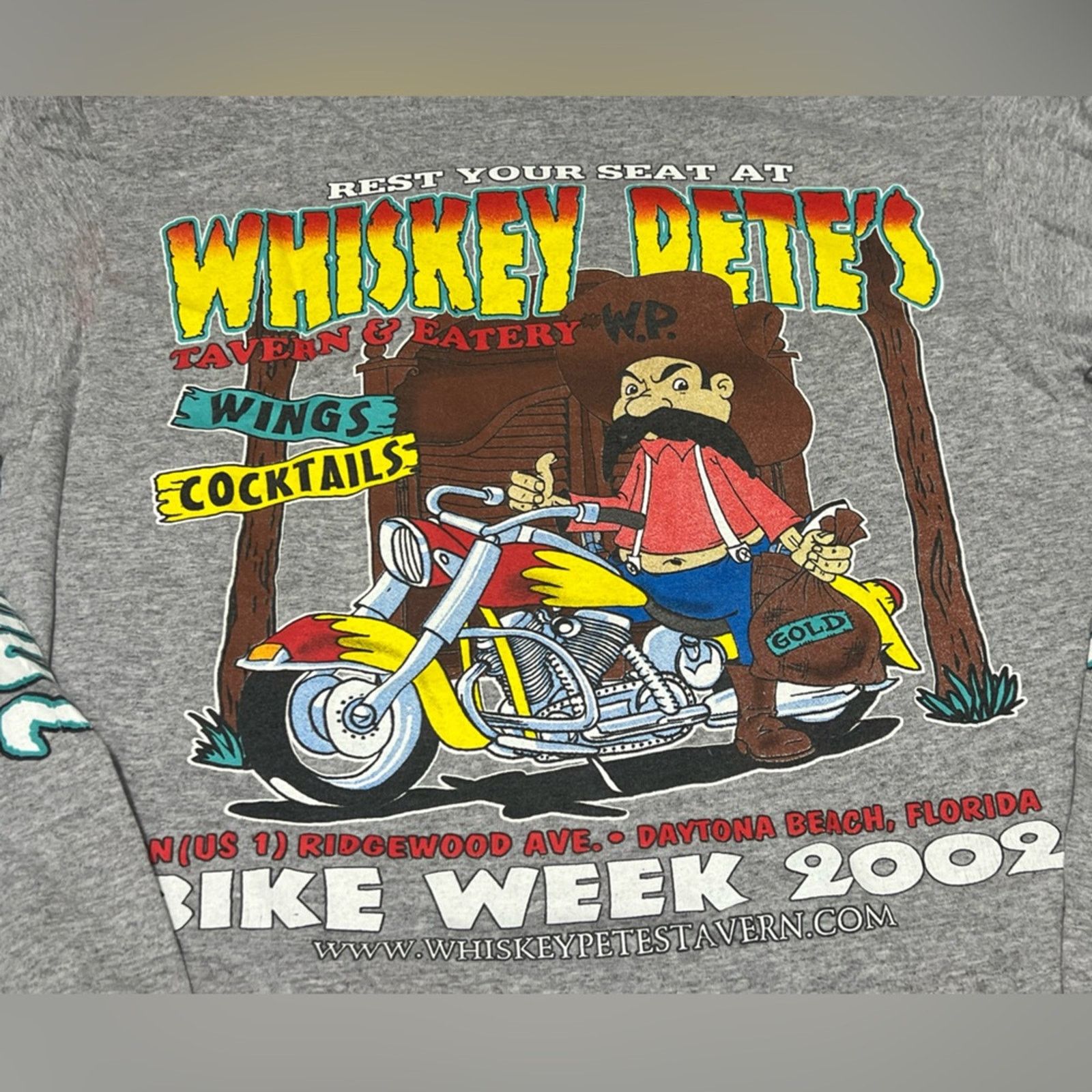 Vintage Vintage Bike Week 2002 Whiskey Pete's Longsleeve Shirt Size US M / EU 48-50 / 2 - 7 Thumbnail