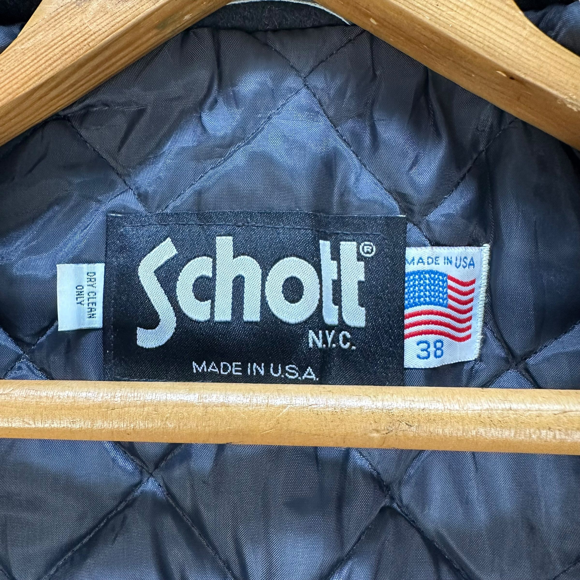 Schott SCHOTT Made in Usa Double Collar Wool Jacket #A48-1136 Size US S / EU 44-46 / 1 - 7 Thumbnail