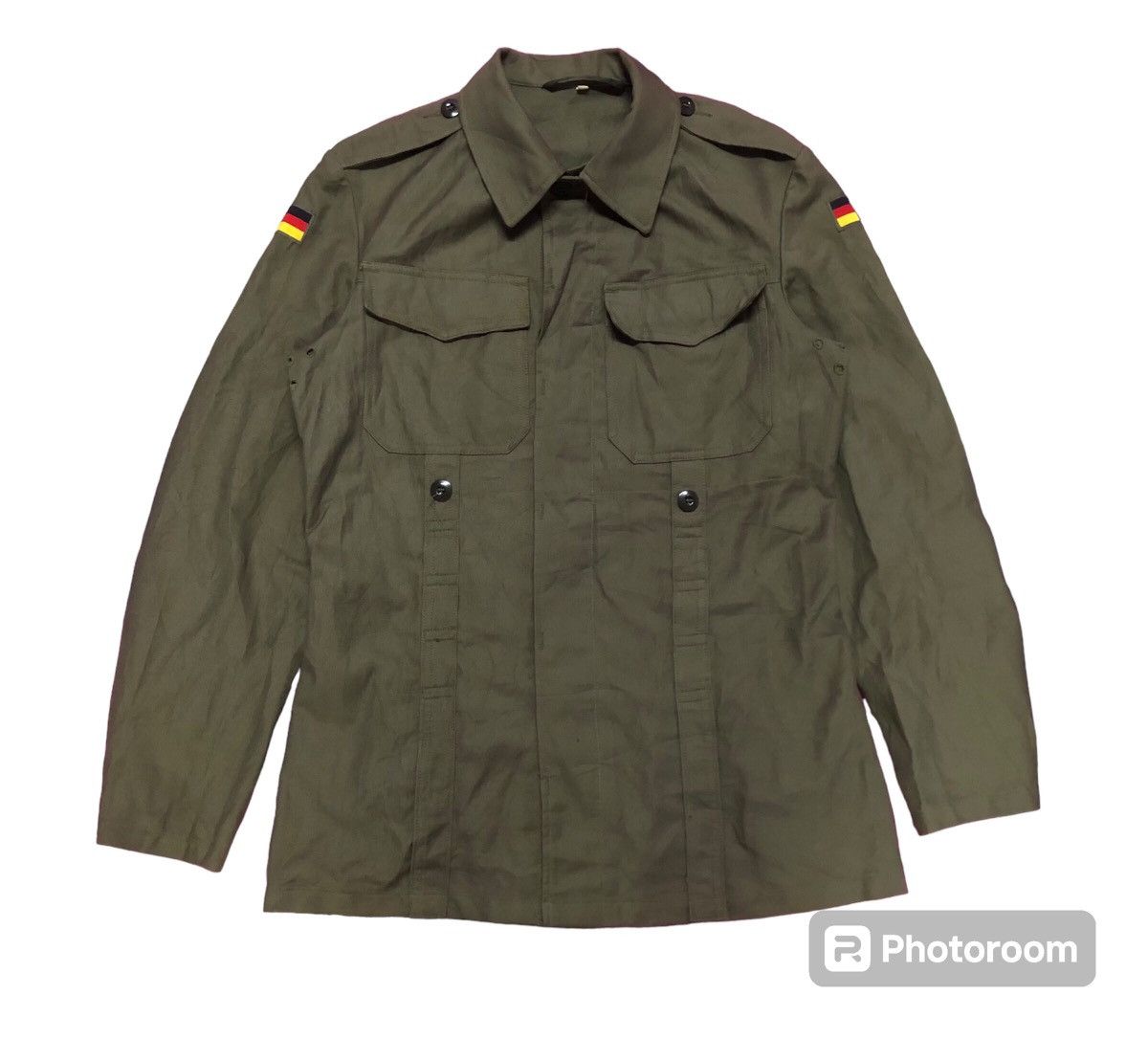image of German x Military Vintage 1968 Jacket Kohler Gmbh Military in Green Olive, Men's (Size Medium)