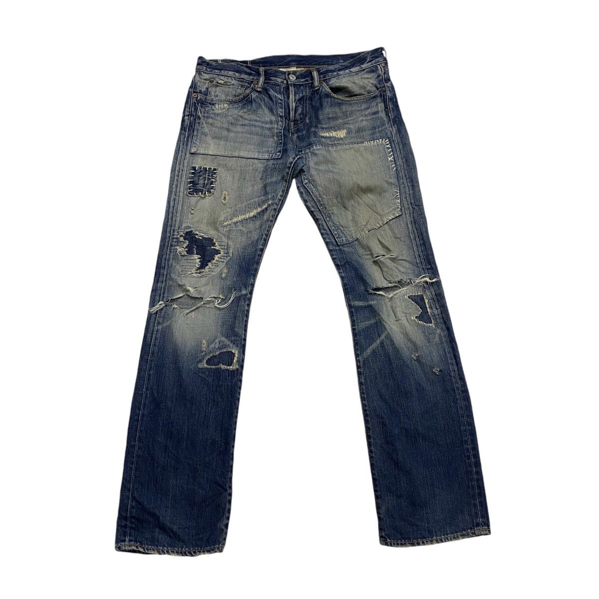 Eternal × Japanese Brand Eternal parchwork distress denim Size US 34 / EU 50 - 1 Thumbnail