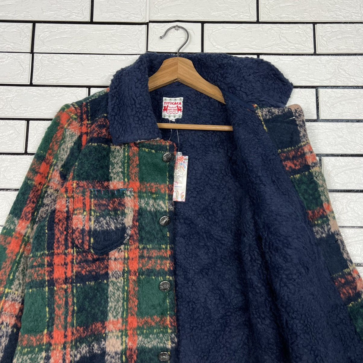 Japanese Brand NWT TITICACA Colorful Checked Fleece Jacket #4128-C188 Size US S / EU 44-46 / 1 - 9 Thumbnail