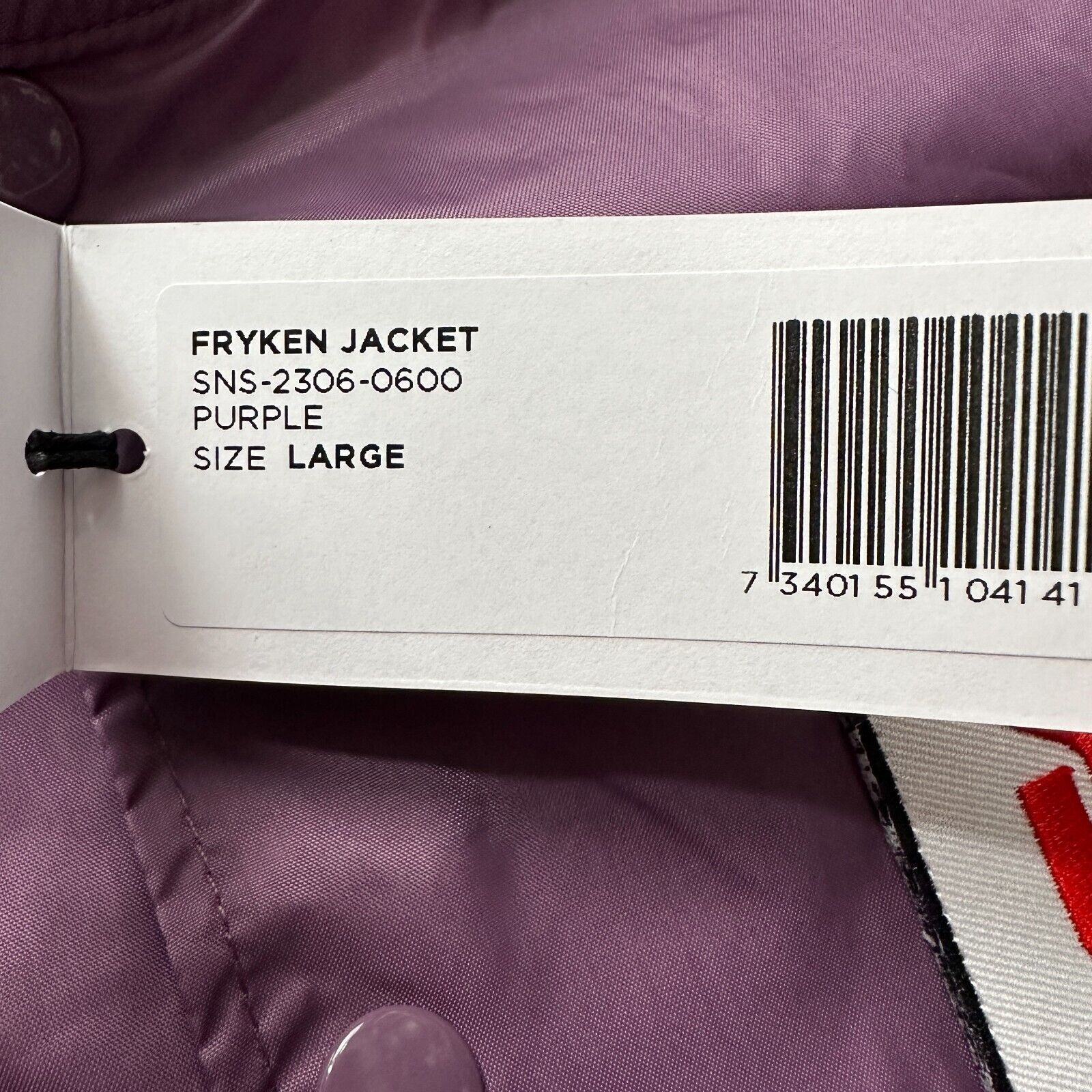 Sneakersnstuff SNS Fryken Jacket Men’s Large Purple Sneakersnstuff Sneakers Size US L / EU 52-54 / 3 - 6 Thumbnail