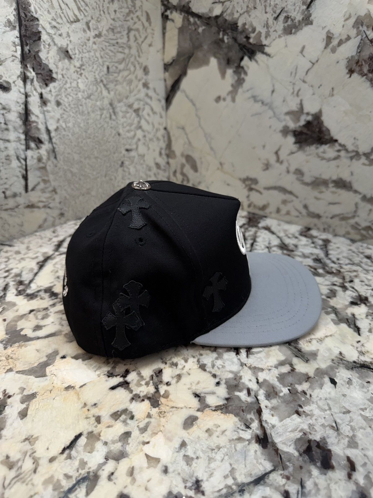 Chrome Hearts Chrome Hearts Cross Patch Trucker Black White Grey RARE Size ONE SIZE - 10 Thumbnail