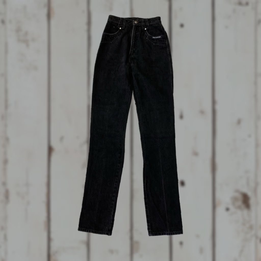 Vintage VINTAGE Rockies Relaxed High Rise Black Denim Jeans Western 27/7 36 long Womens Size 27" / US 4 / IT 40 - 1 Thumbnail