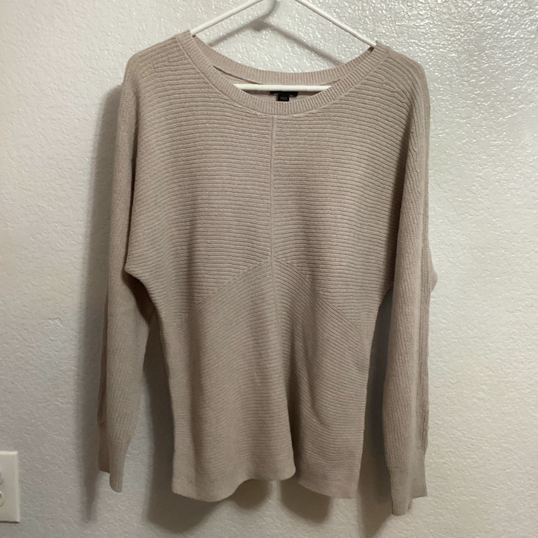 J. Jill J Jill Wearever Sweater Women Small Tall Taupe Ribbed Knit Dolman Long Sleeve Size S / US 4 / IT 40 - 2 Thumbnail