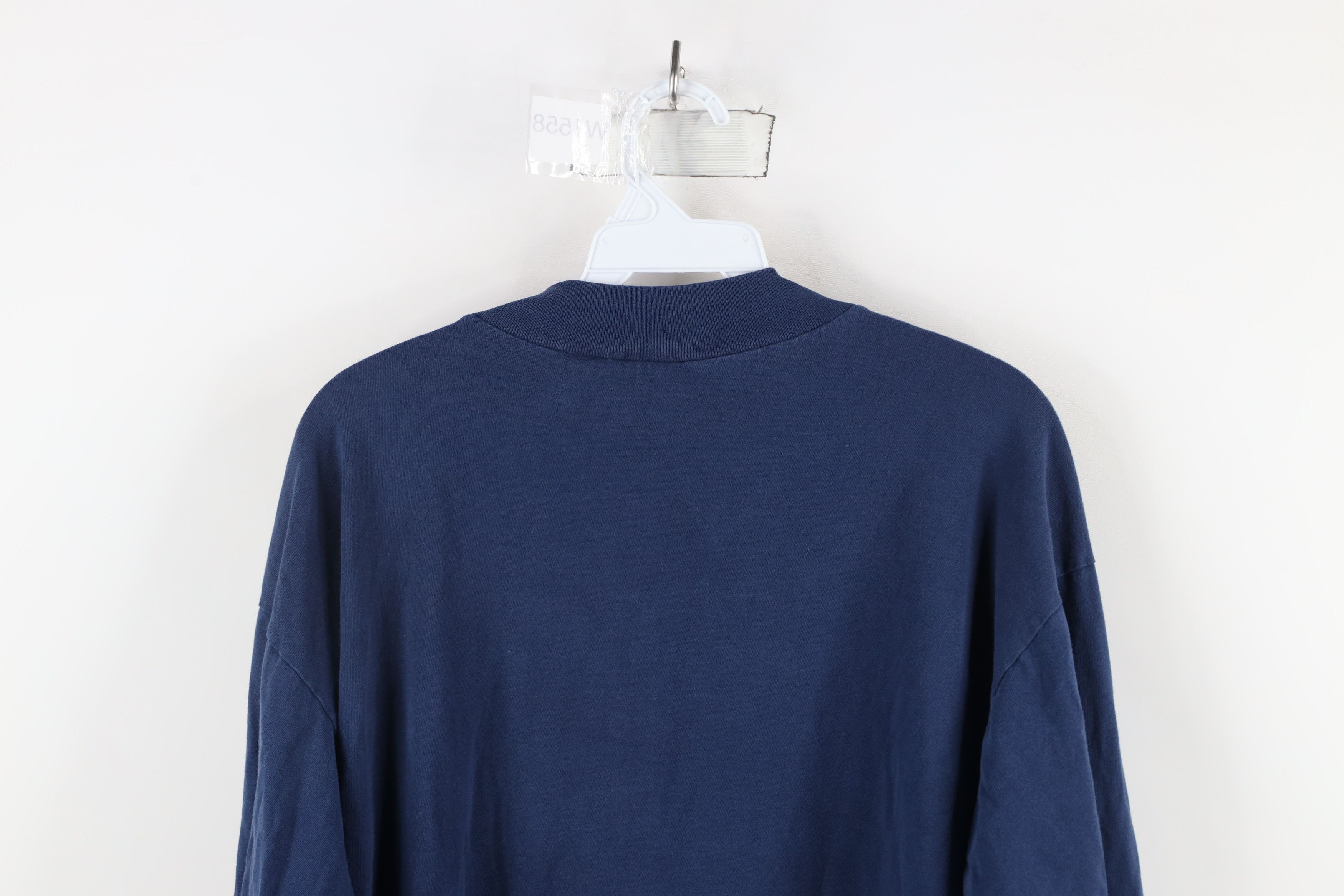 Hanes × Vintage Vintage 80s 90s Hanes Mock Neck Long Sleeve T-Shirt USA Size US XL / EU 56 / 4 - 8 Thumbnail