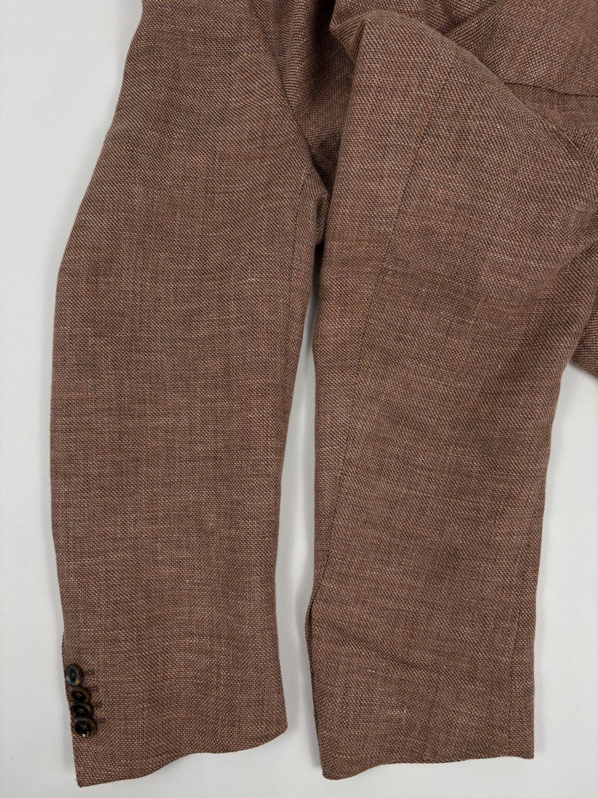 Suitsupply Men's Carl Gross Black Line Linen-Wool Modern Fit Sport Blazer Sakko Jacket Size 48S - 20 Thumbnail