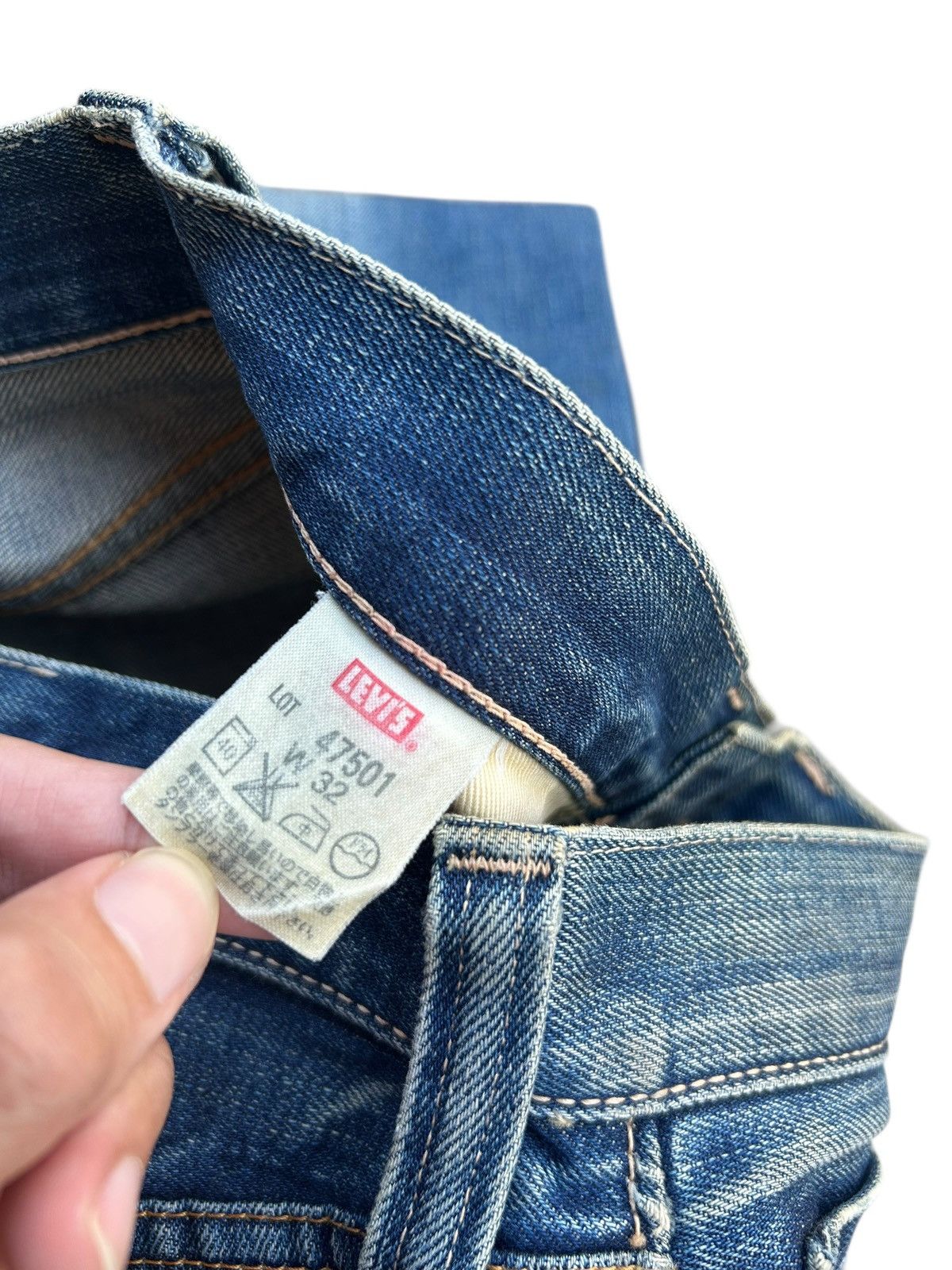 Kapital Vintage Levis Big E Selvedge Distressed Denim Jeans Size US 30 / EU 46 - 8 Thumbnail