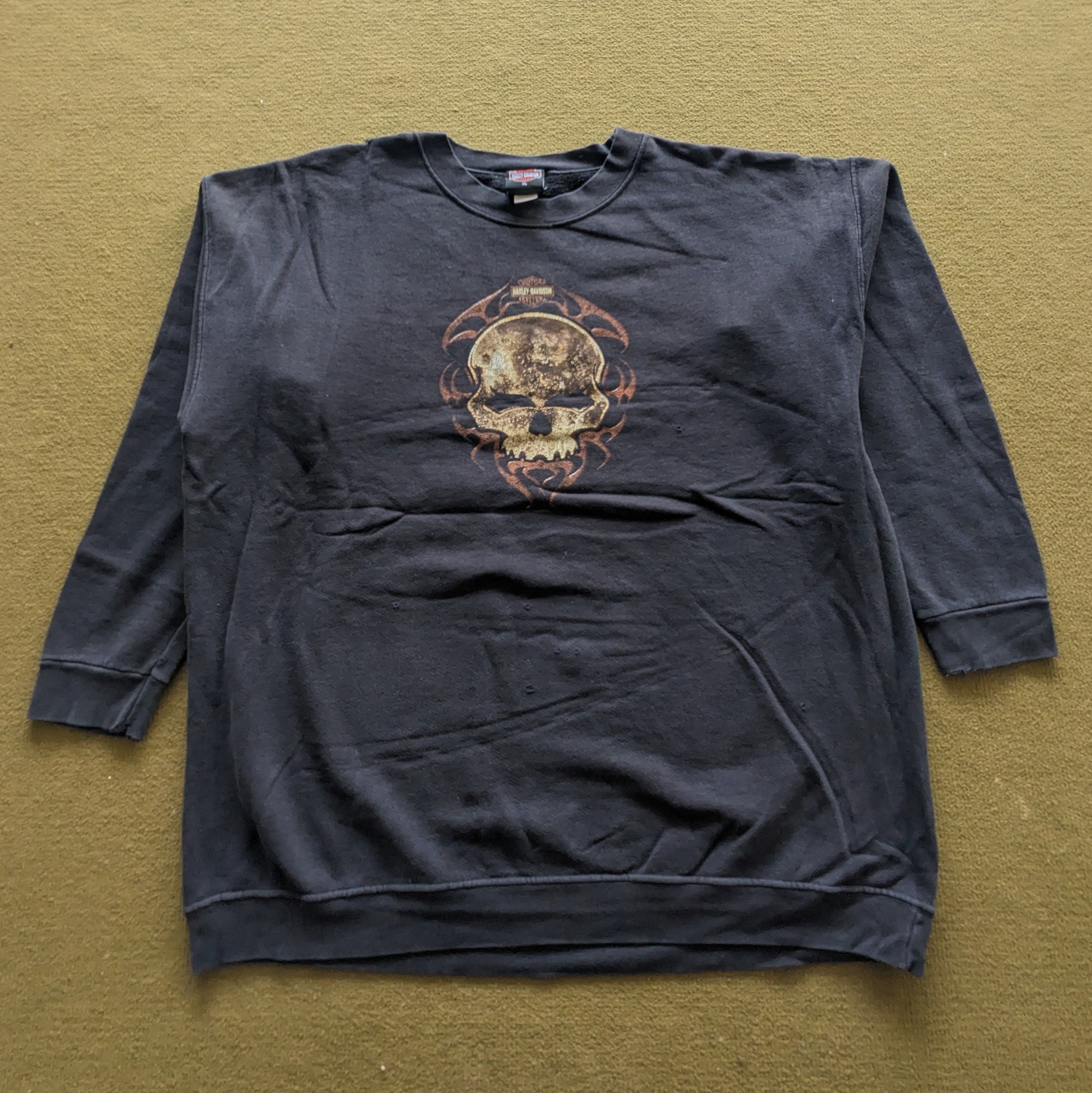 Harley Davidson Vintage HARLEY DAVIDSON American Racing Sweatshirt Size US XL / EU 56 / 4 - 1 Thumbnail
