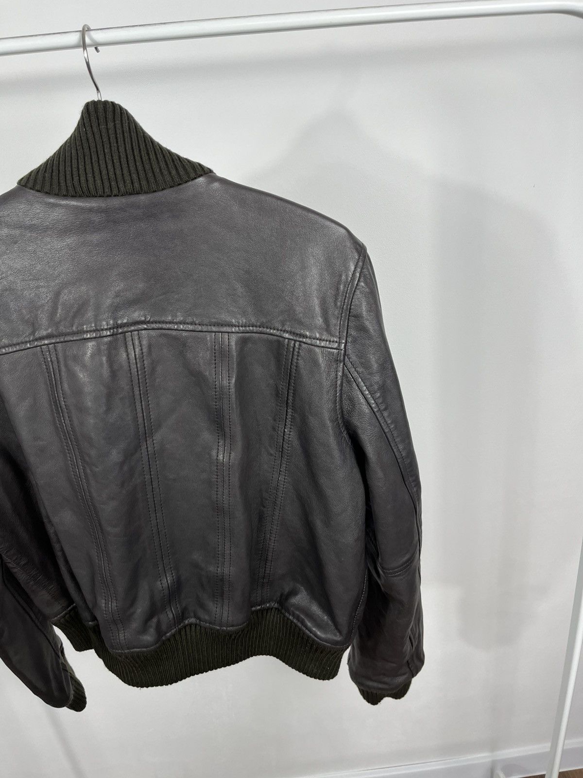 Superdry Superdry Studios Lamb Leather Bomber Jacket Rib Biker EU42 Size M / US 6-8 / IT 42-44 - 14 Thumbnail