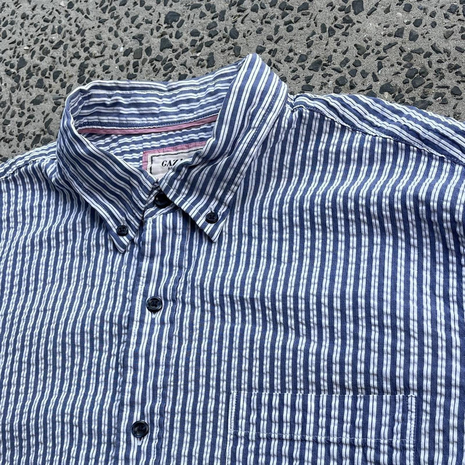 Gaziano & Girling Gazman Men's Blue and Navy Shirt Size US XL / EU 56 / 4 - 1 Thumbnail