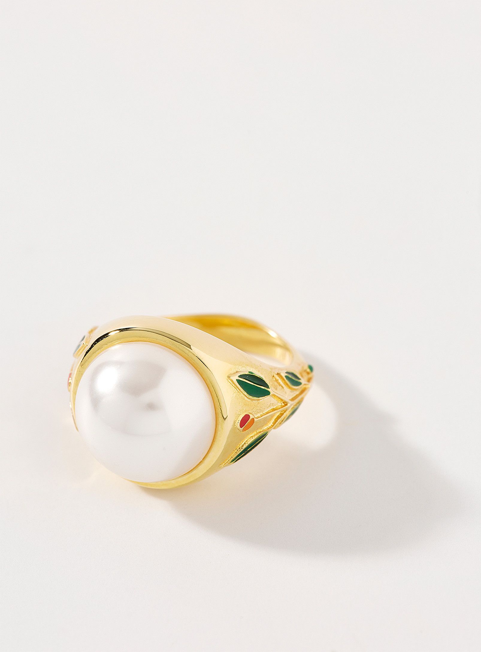 Casablanca BNWT SS24 CASABLANCA PERAL SIGNET RING M Size ONE SIZE - 1 Thumbnail