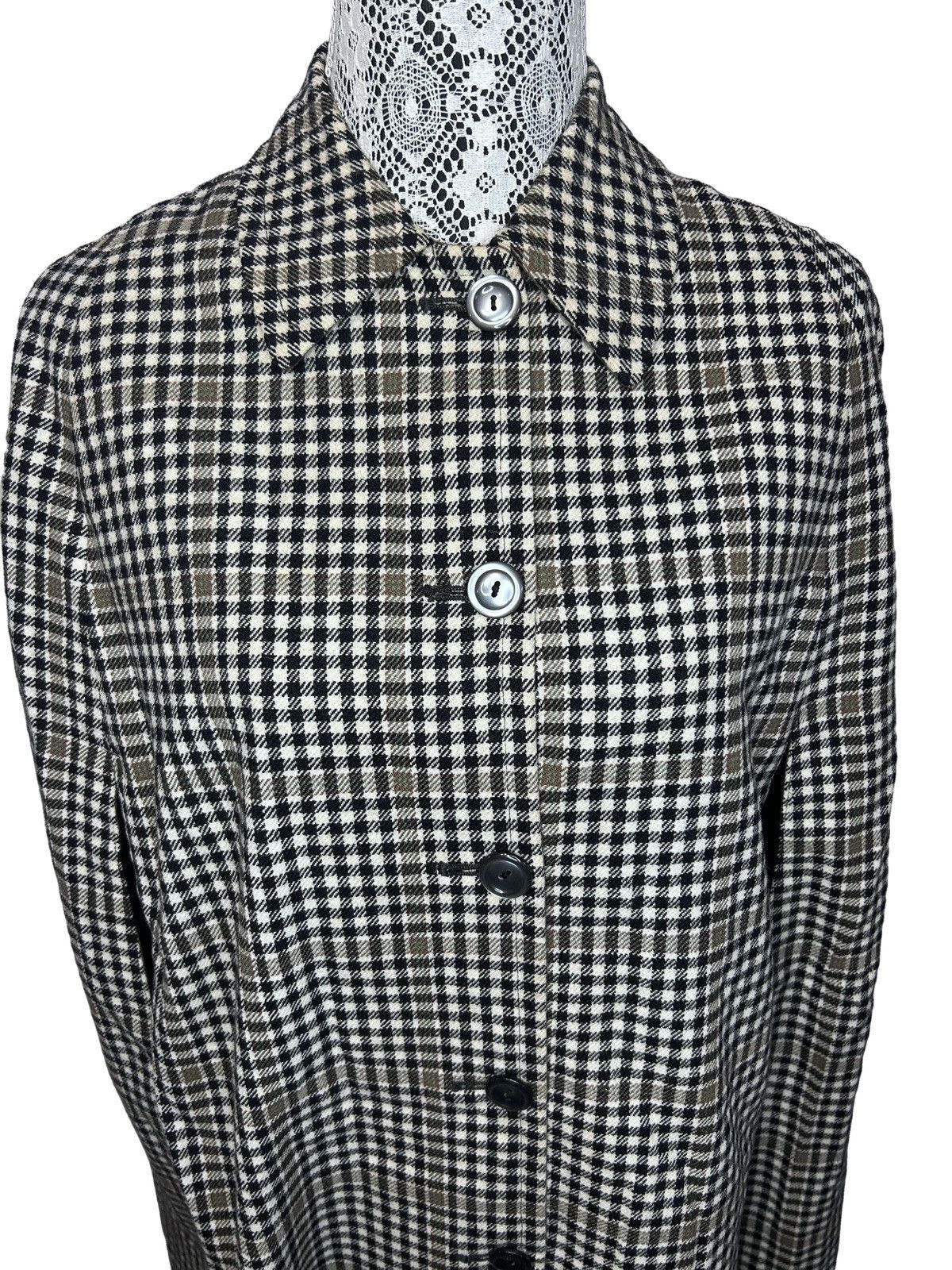 Other Vintage plaid reversible Cape Coat Size sm-m Black and Beige Size M / US 6-8 / IT 42-44 - 2 Thumbnail